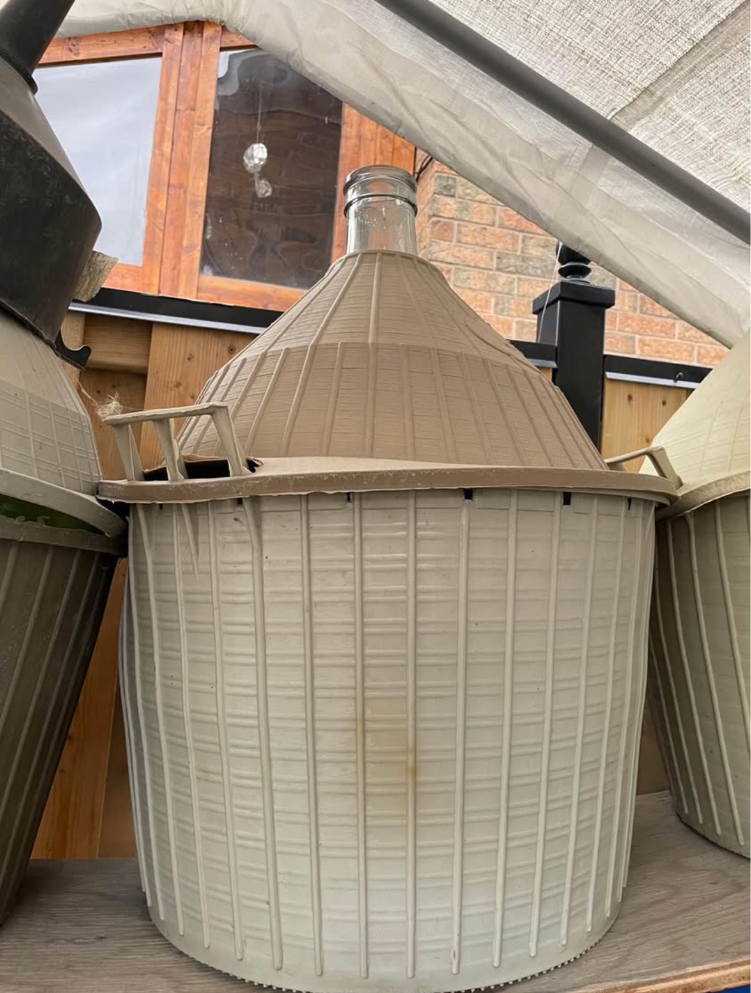 Large Green Glass Demijohn - photo 3