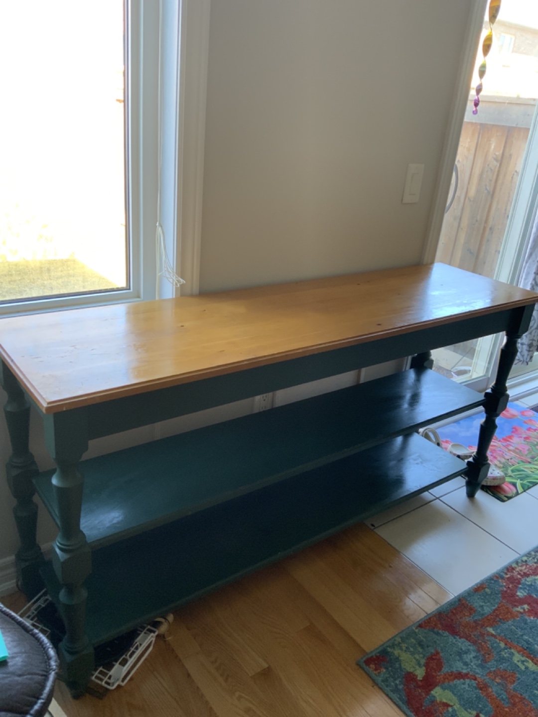 Painted Console Table with Shelf