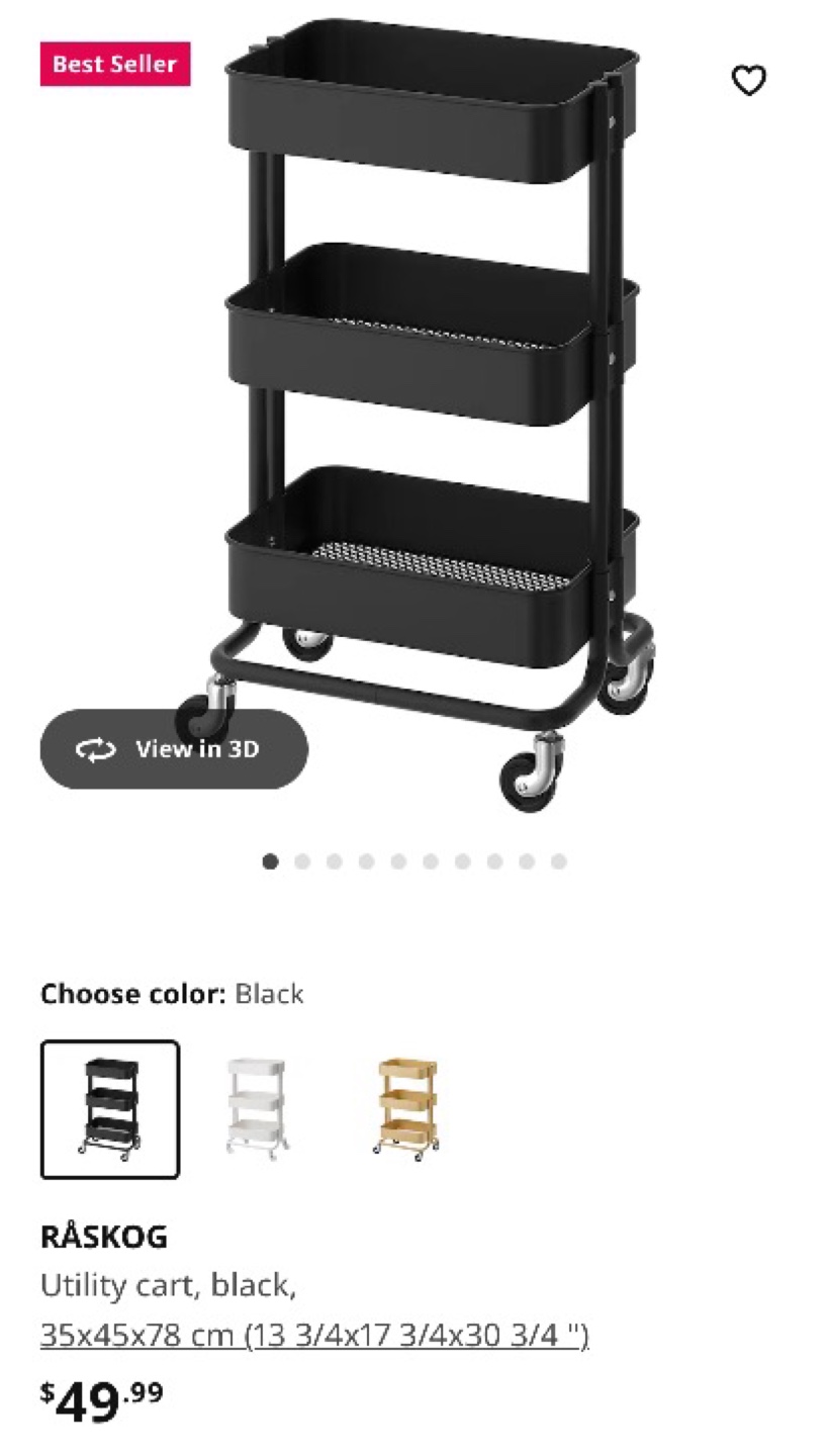 IKEA RASKOG Utility Cart - Black - photo 2