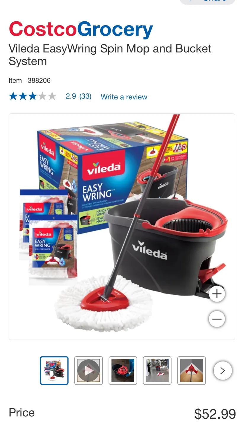 Vileda Easy Wring Microfibre Spin Mop & Bucket System image indicator(3)