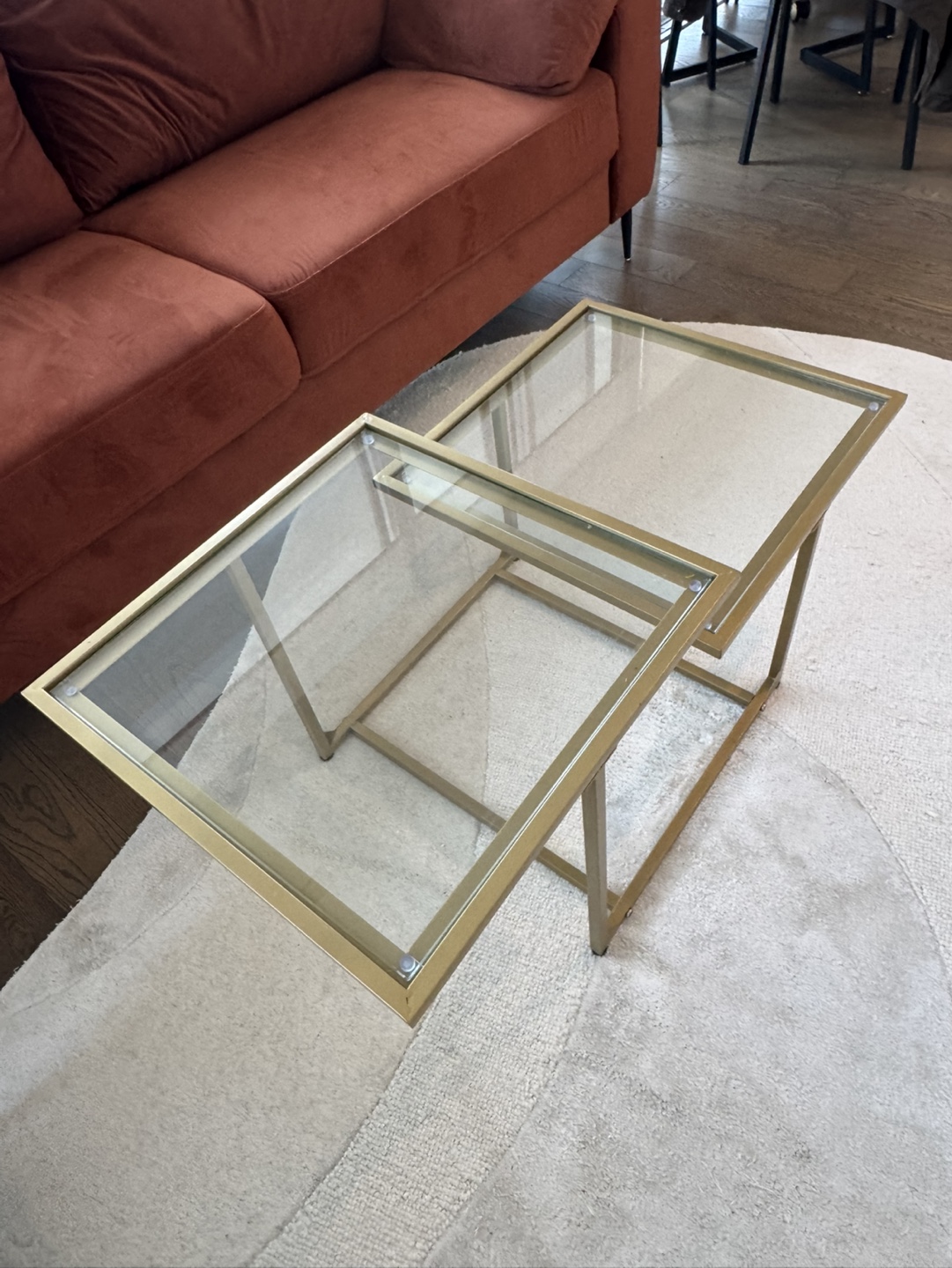 Modern Glass and Gold Coffee Table - photo 3