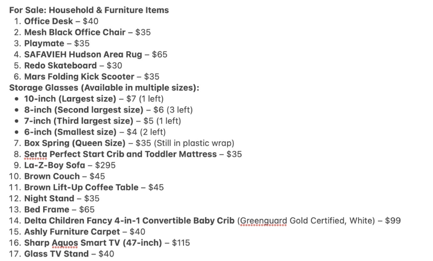 Household Furniture & Items Moving Sale! - photo 3