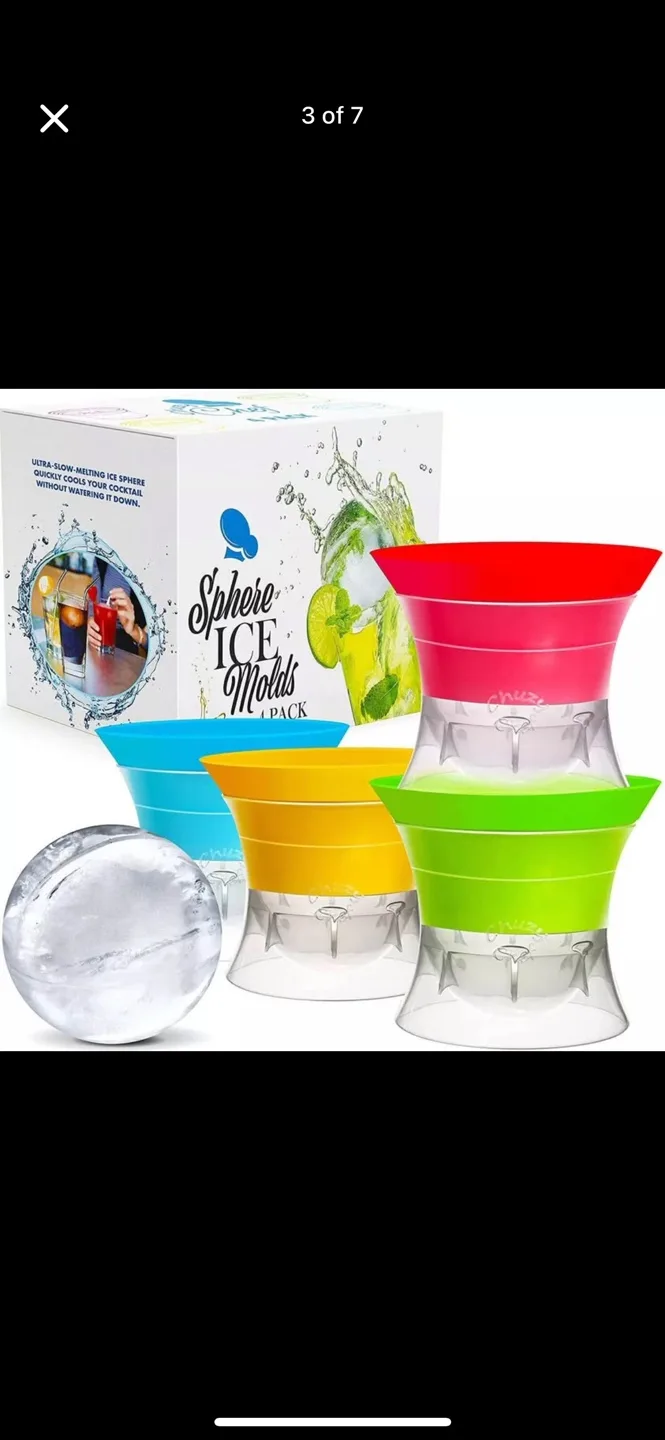 three jumbo reusable ice sphere molds image indicator(3)