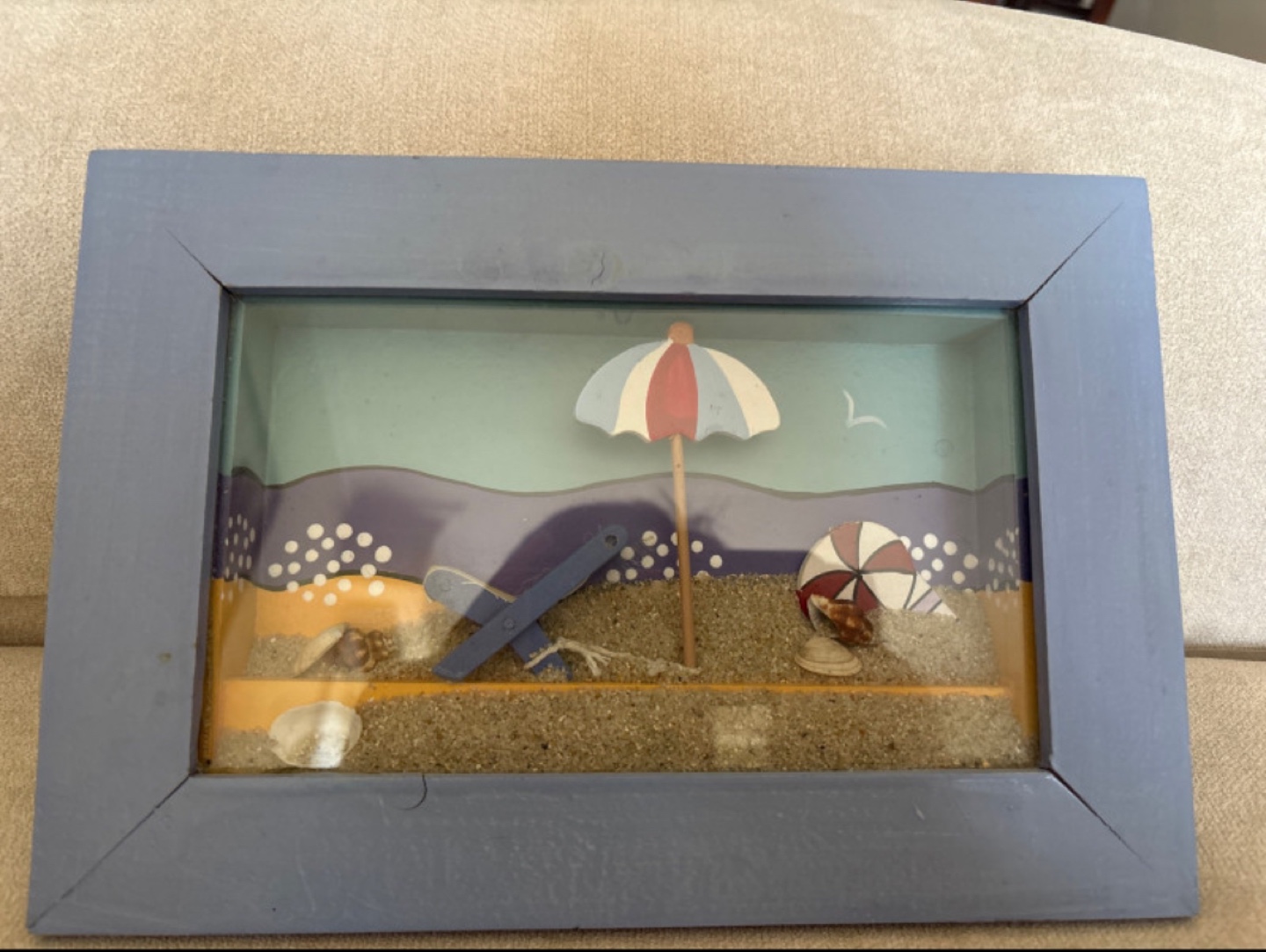 Beach Scene Shadow Box Wall Decor