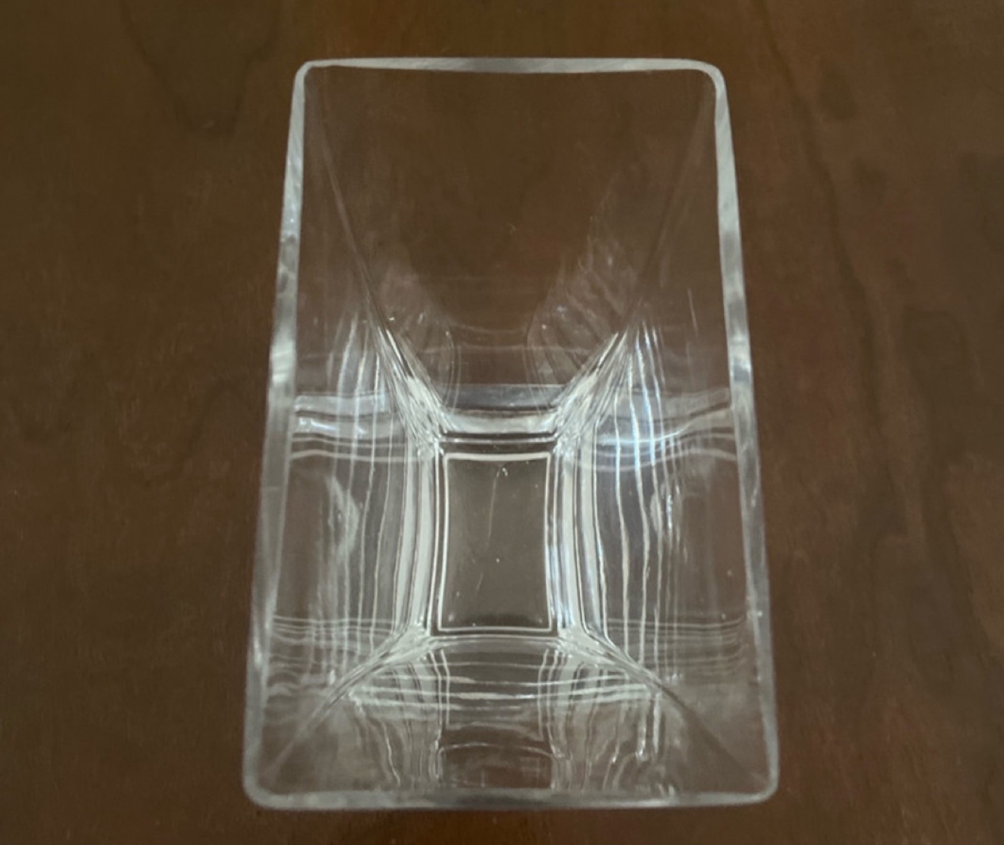 Clear Glass Square Vase - photo 3