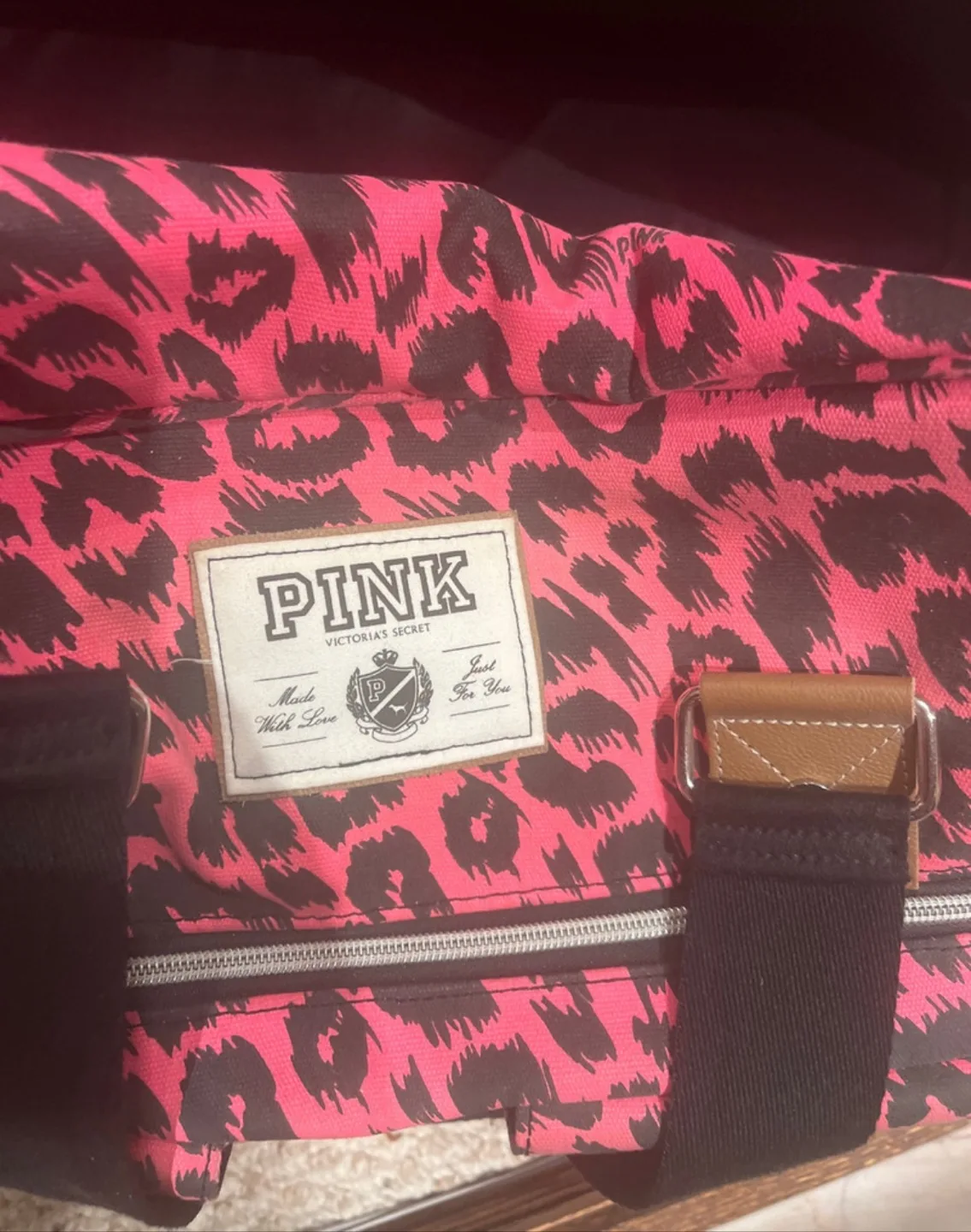 Pink Victoria's Secret Leopard Print Duffle Bag image indicator(5)