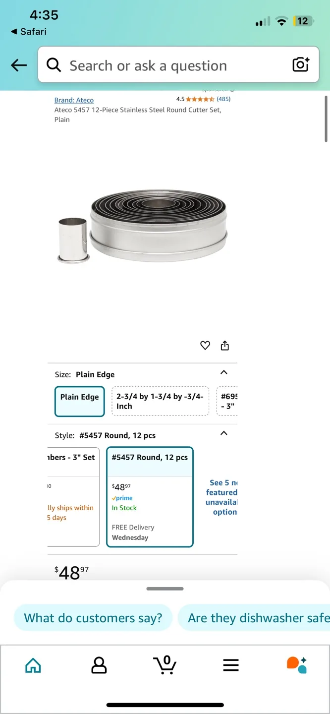NEW! Ateco 12-Piece Stainless Steel Cookie Cutter Set #5457 image indicator(3)