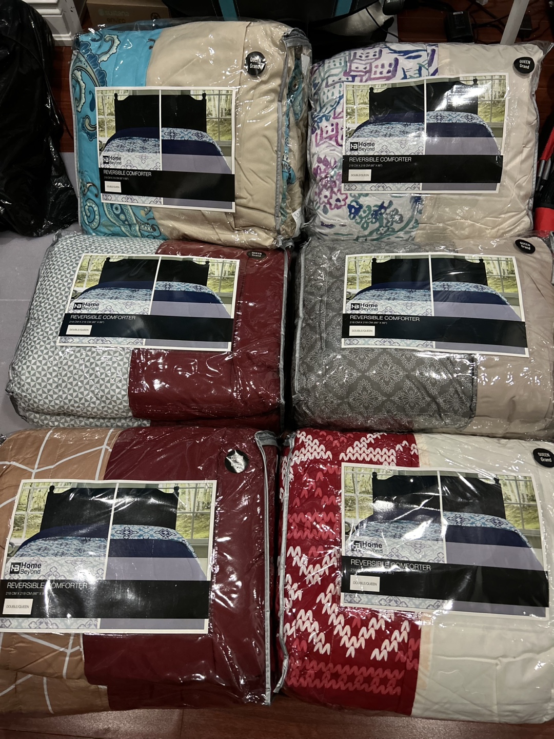 Home Beyond Reversible Comforters - Double/Queen
