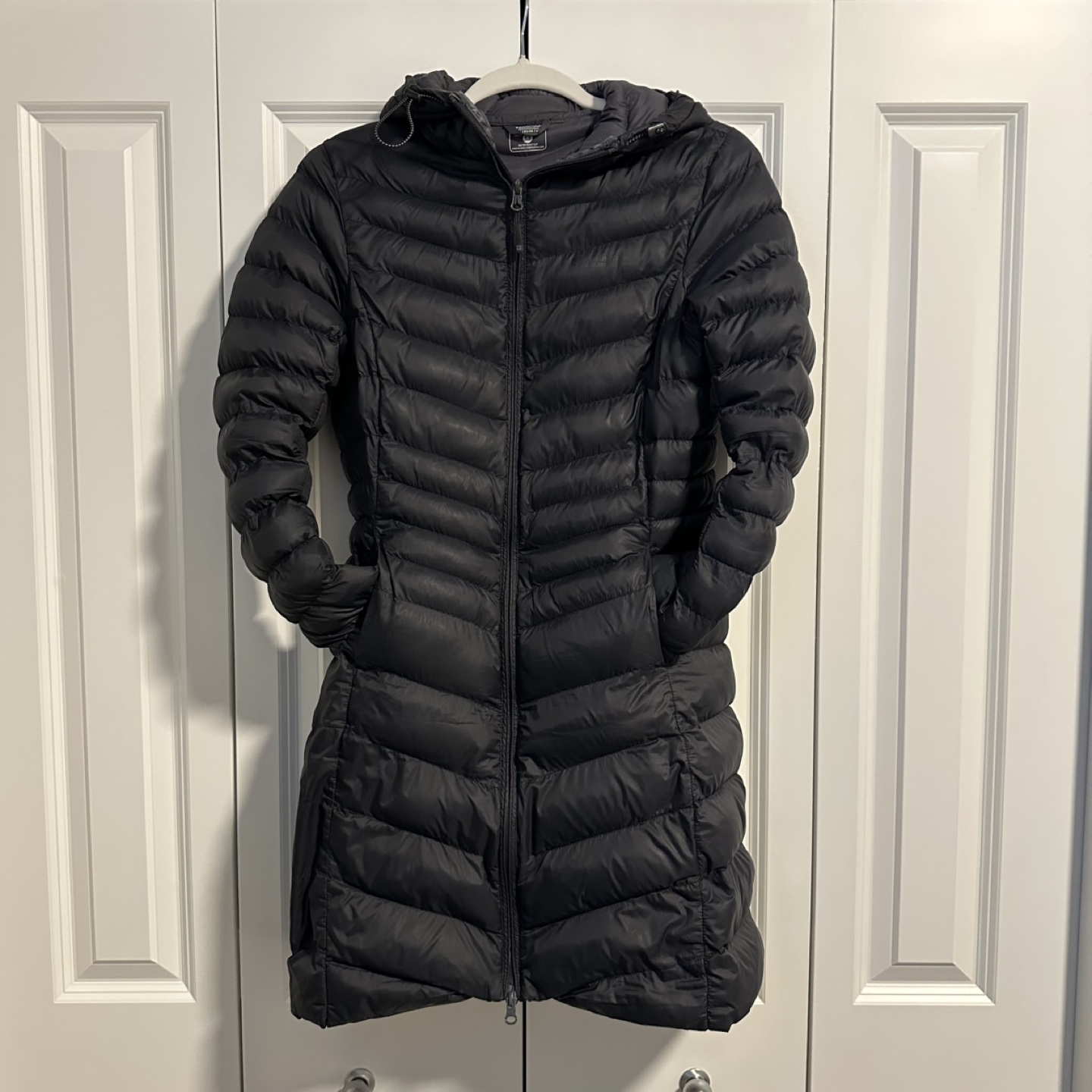 Women's Black Down-Filled Long Puffer