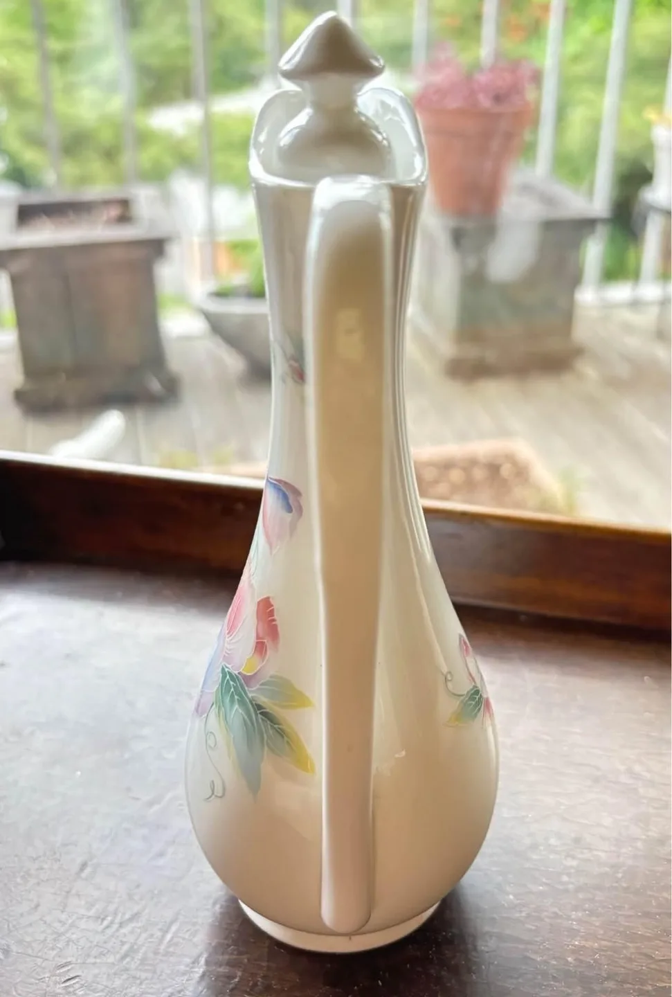 Vintage Floral Creamer/Pitcher with Lid image indicator(4)