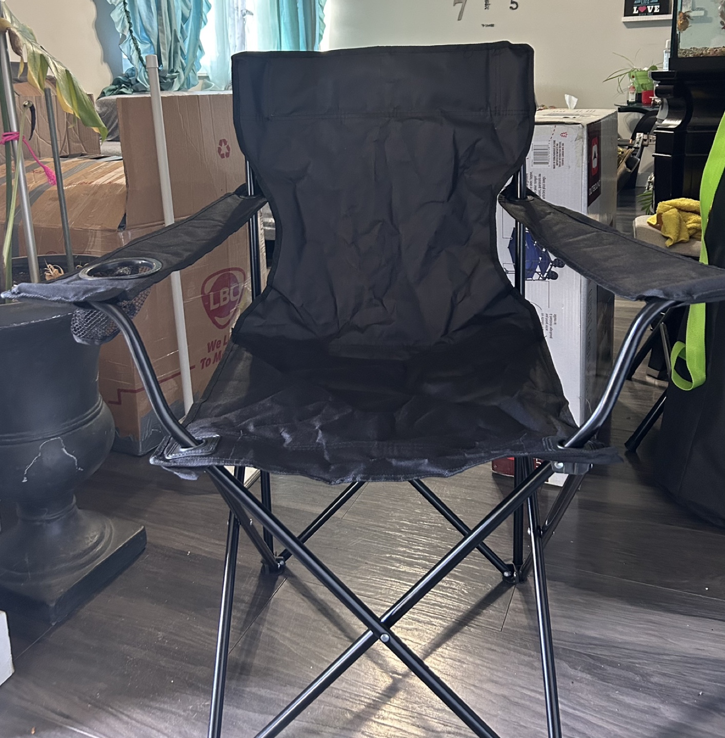 Black Foldable Camping Chair