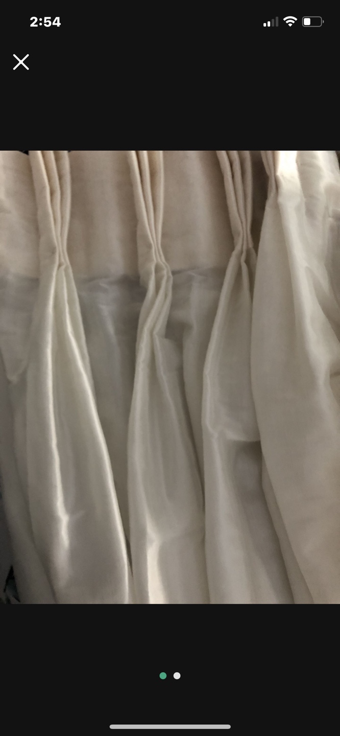 Cream French Pleated Drapes
