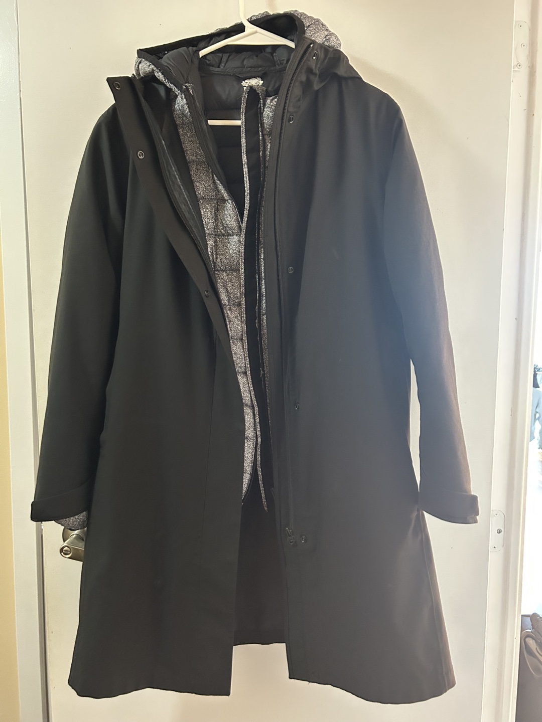 Roots Down Jacket + Uniqlo Blocktech Half Coat