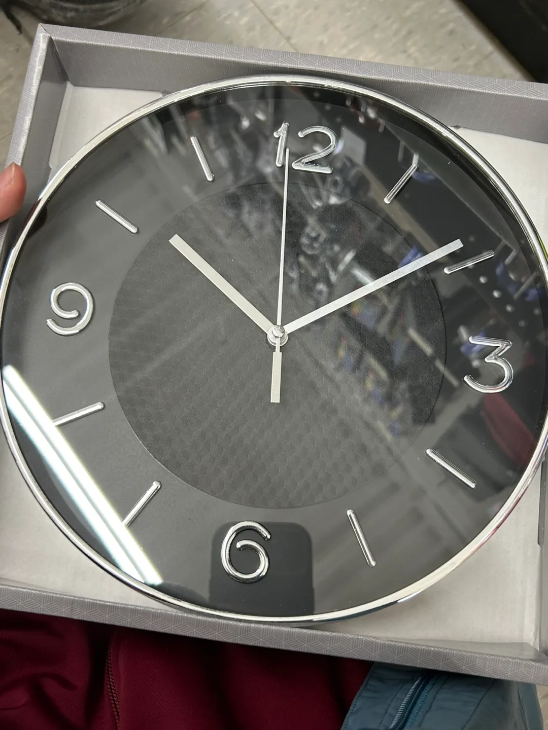 Modern Black and Silver Wall Clock thumbnail