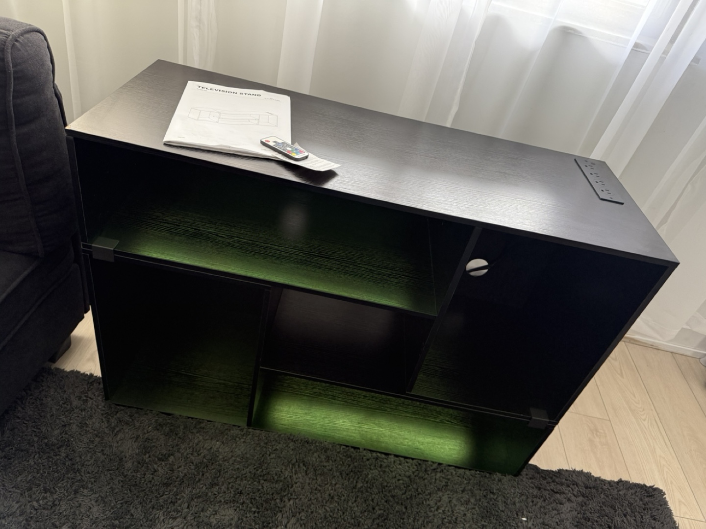 Rolantar TV Stand - Black - photo 2
