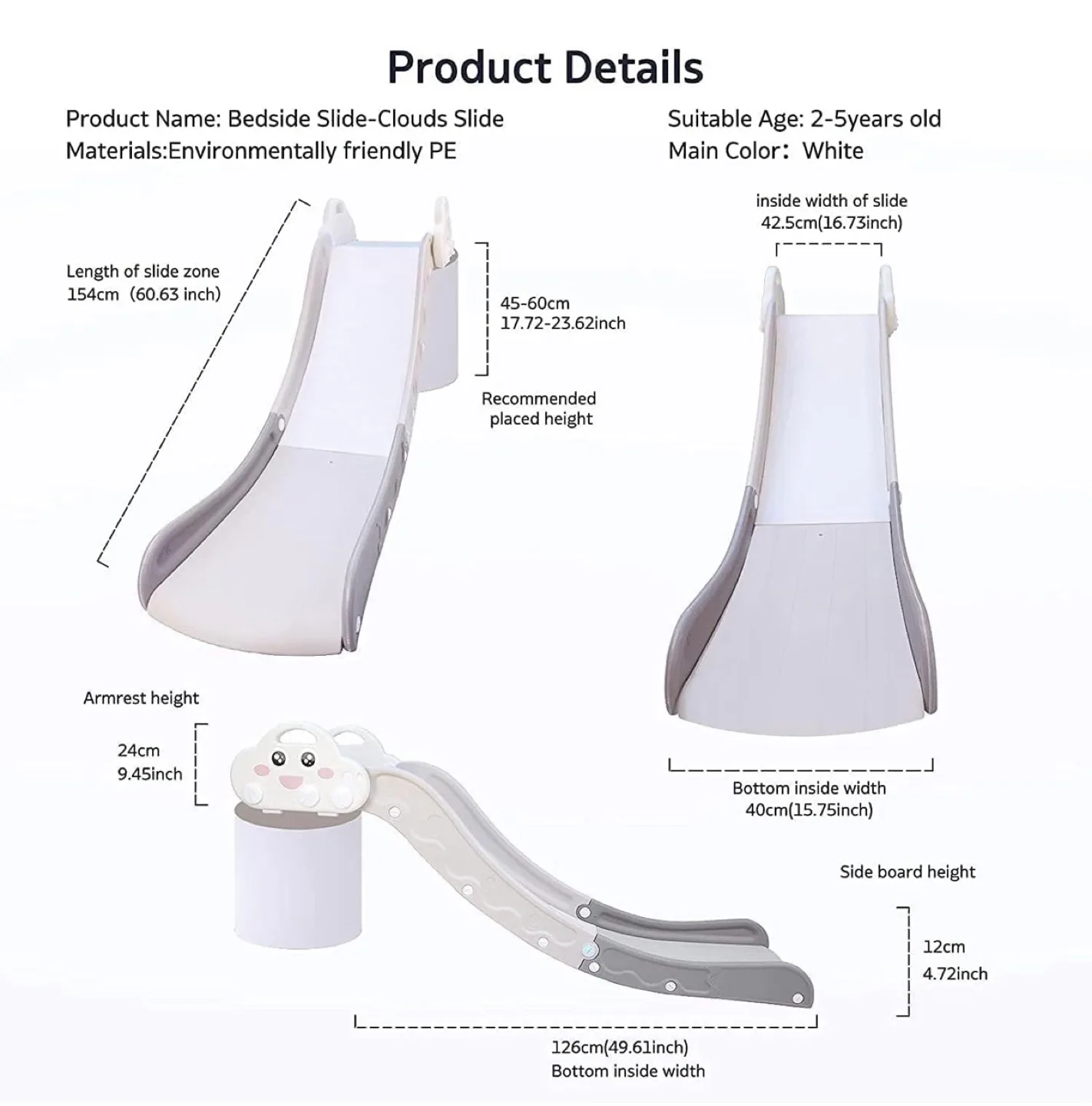 Baby Sofa Slide for Kids & Toddler, Long Slipping Slope image indicator(2)