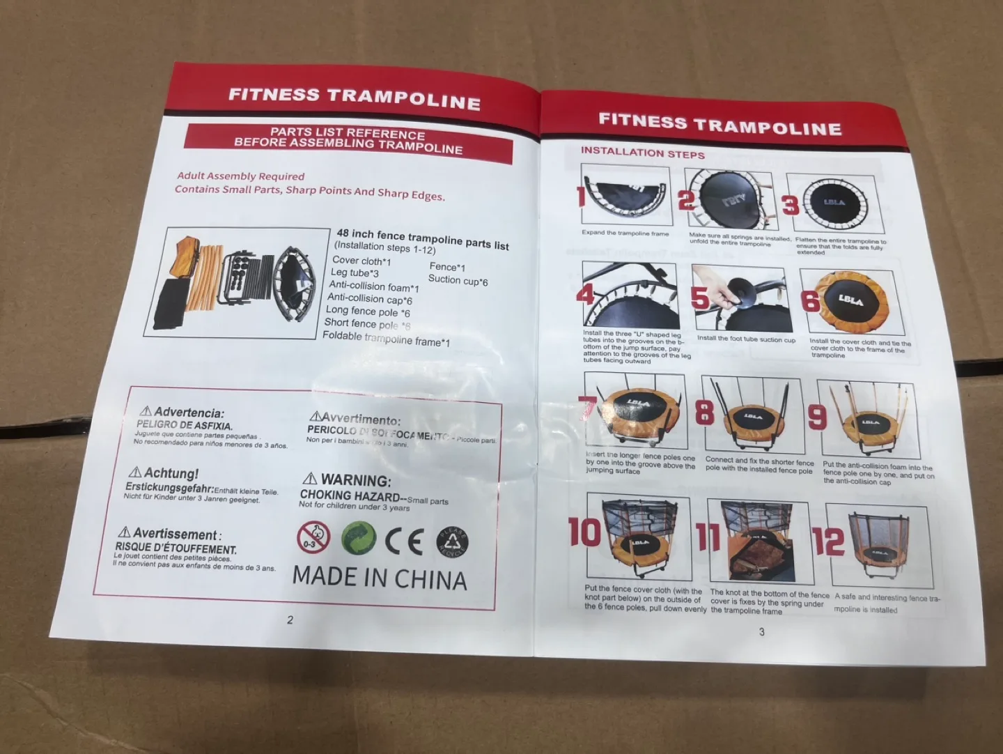 *Brand New*  48 Inch Trampoline with Safety Net image indicator(3)