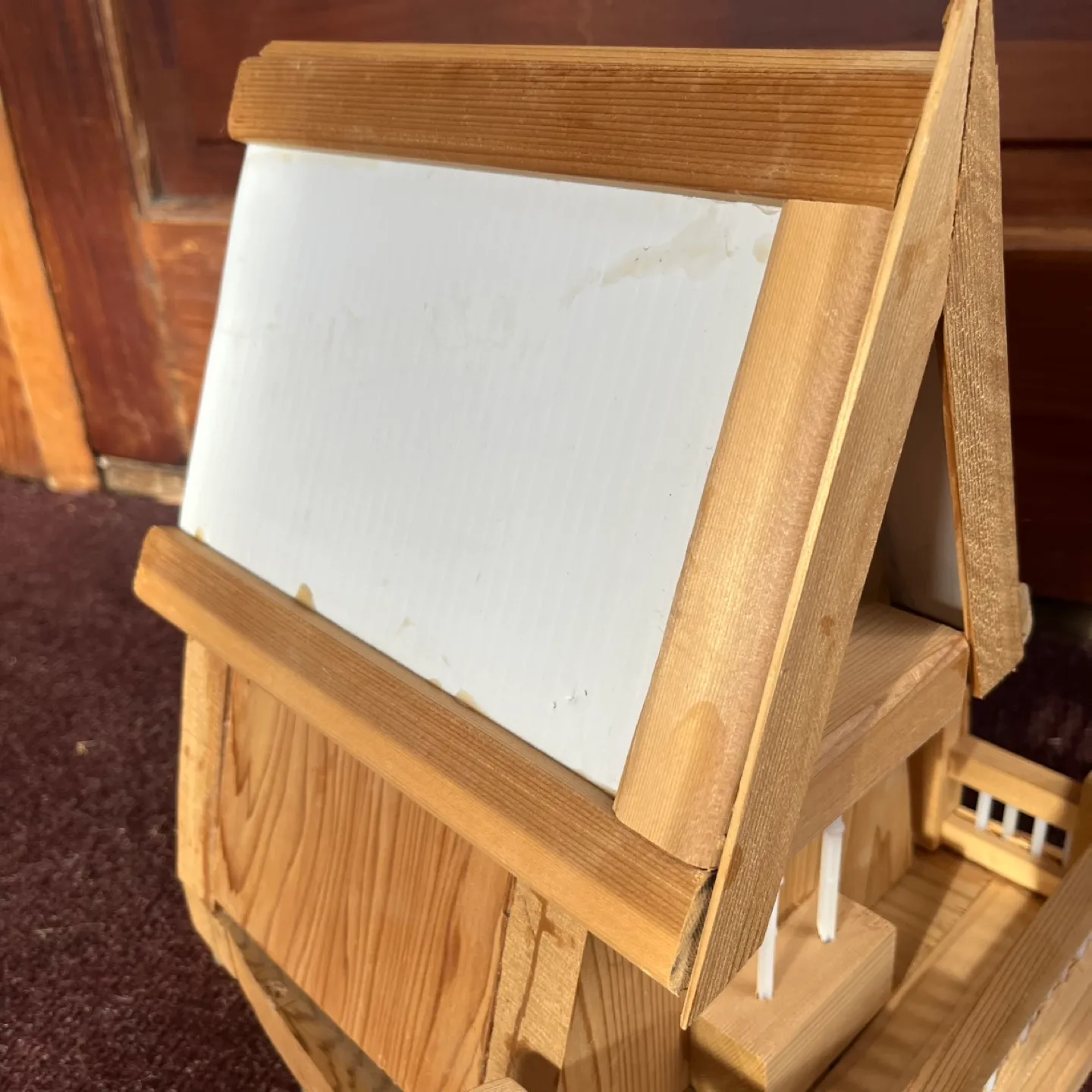 Rustic A- frame Wooden Birdhouse image indicator(3)