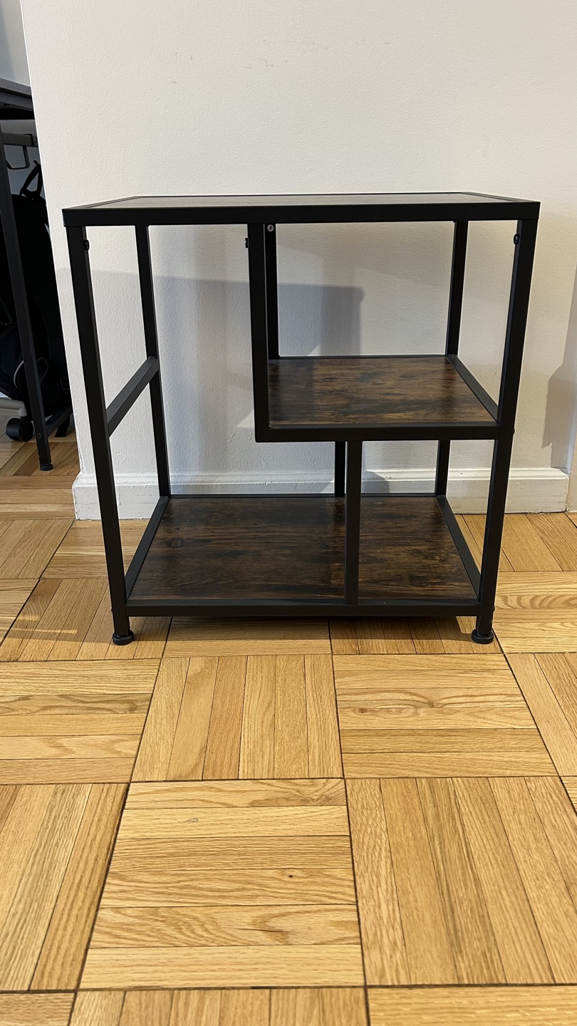 Industrial Style End Table with Shelves - photo 2