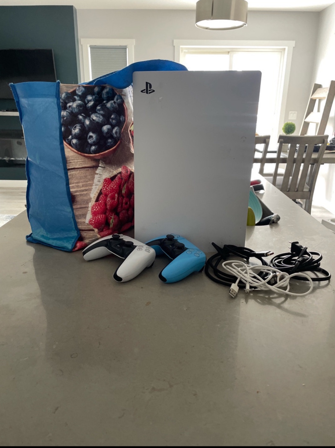 PS5 Console, 2 Controllers, Cables