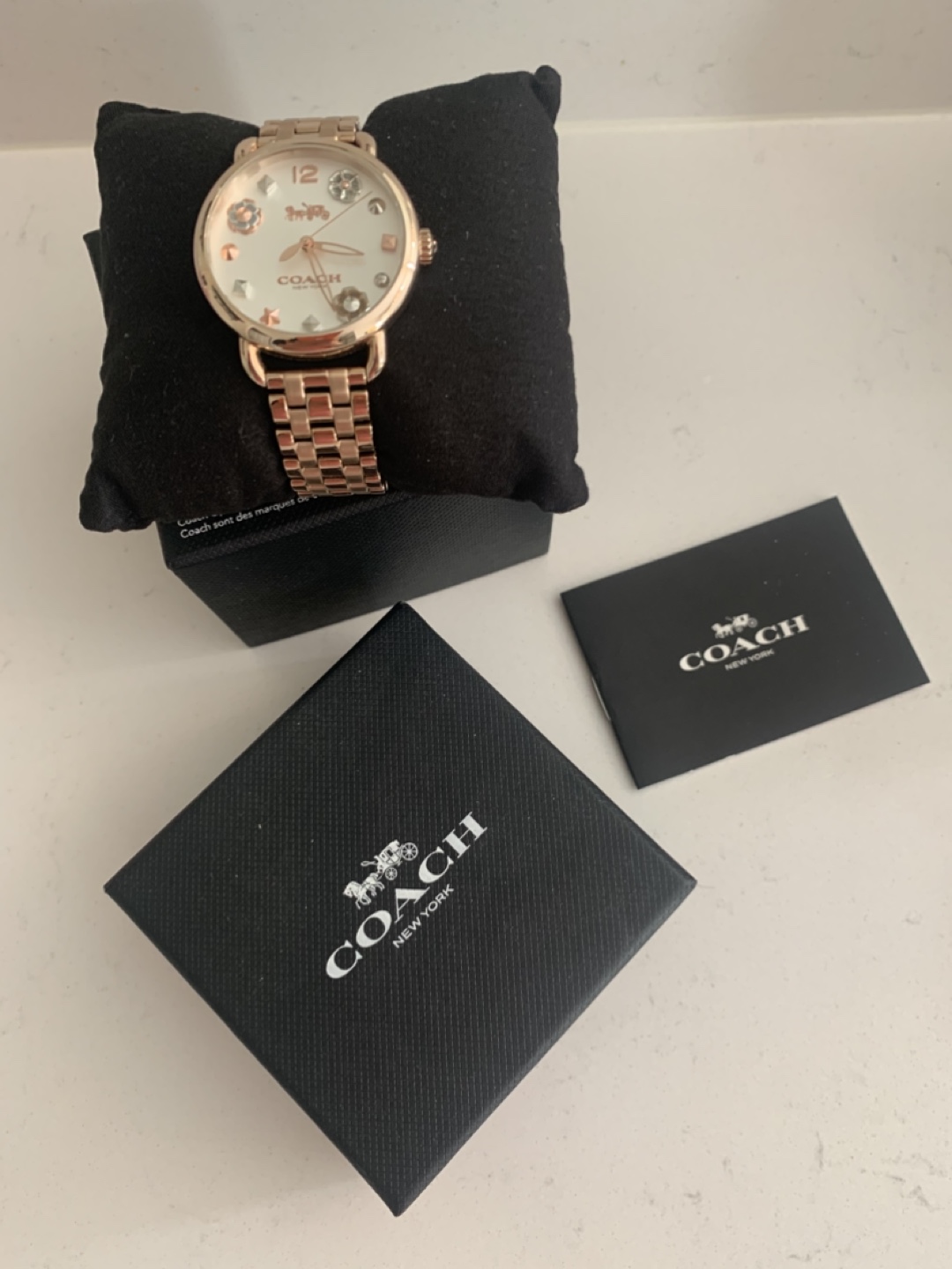 Coach Women's Rose Gold Watch with Crystals