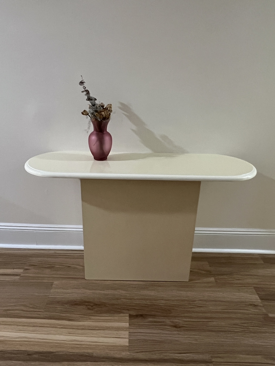 Vintage Oval Top Console Table