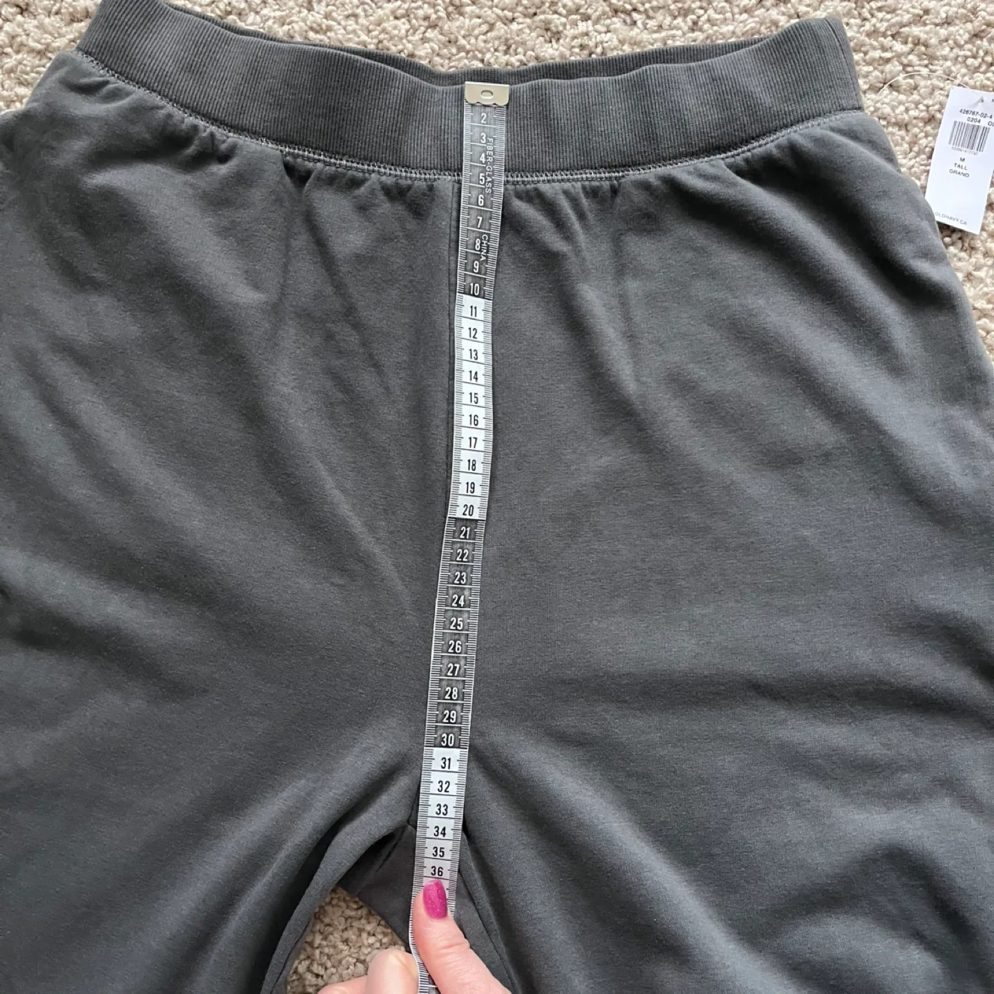 NWT Old Navy High Waisted Fleece Flare Grey Panther Sweatpants image indicator(3)