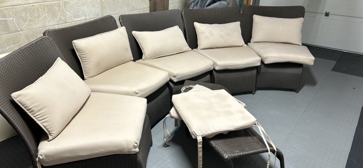 Wicker Patio Sectional Set with Cushions - photo 2