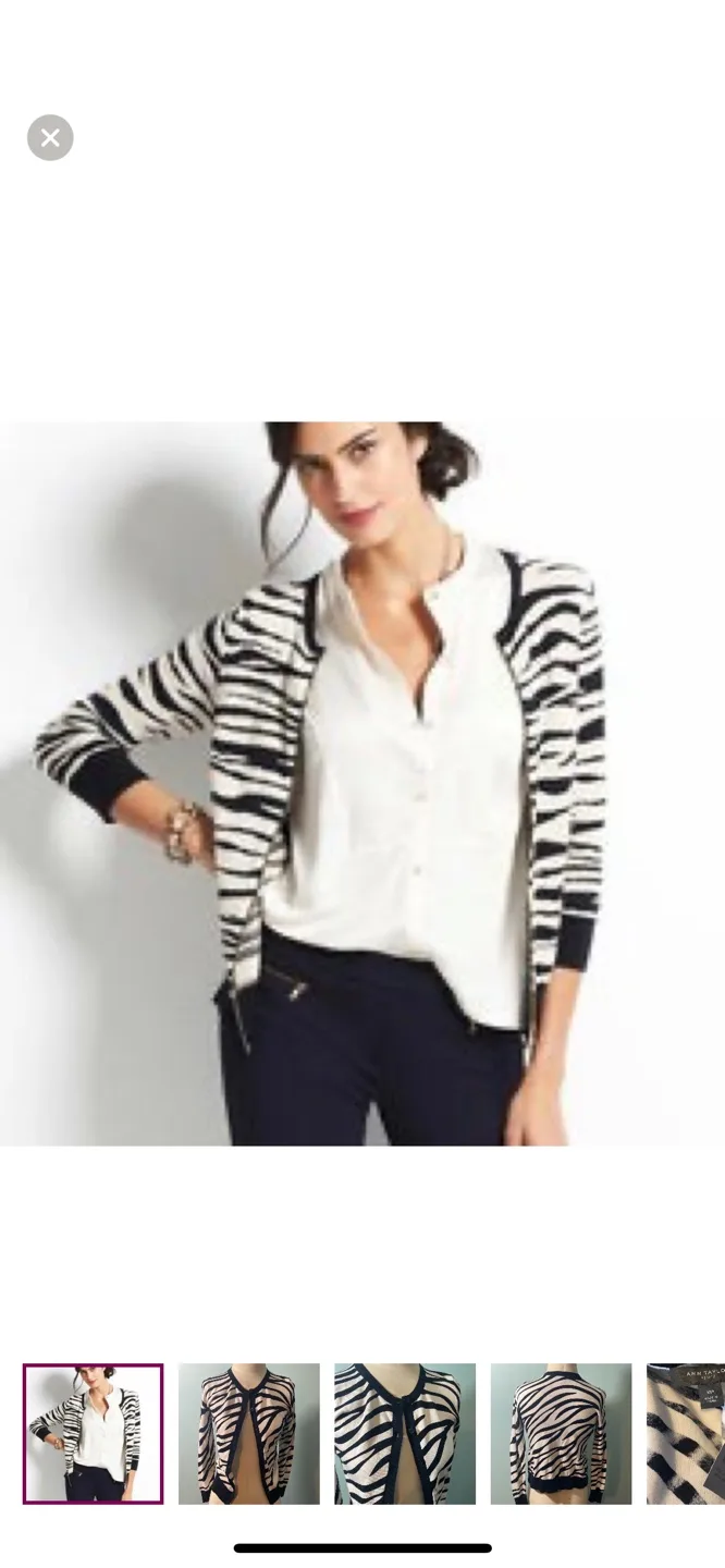 Jones New York Sport Woman Zebra Print Cardigan image indicator(10)