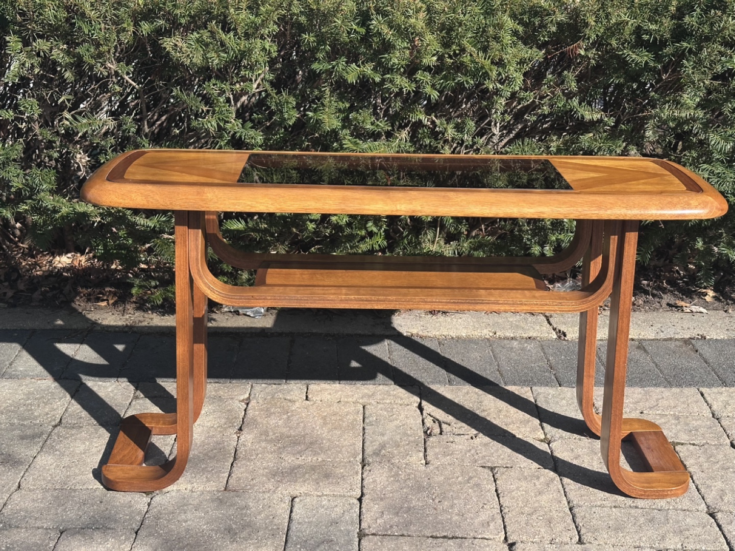 Mid Century Modern MCM bent wood TEAK table - photo 2
