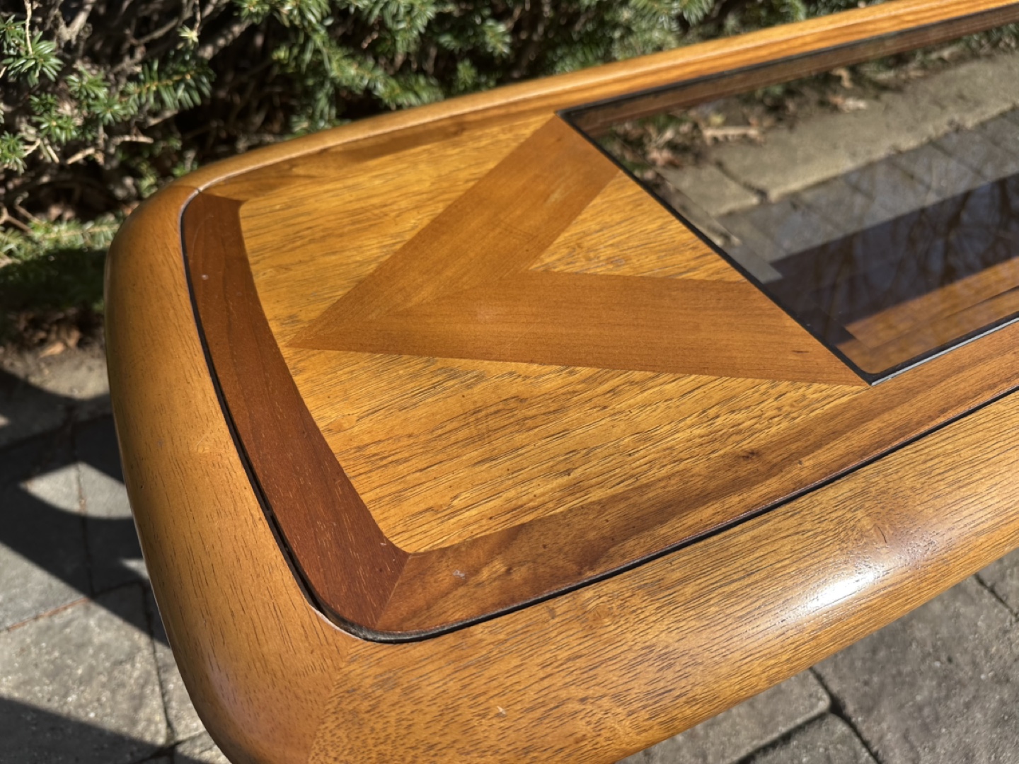 Mid Century Modern MCM bent wood TEAK table - photo 5