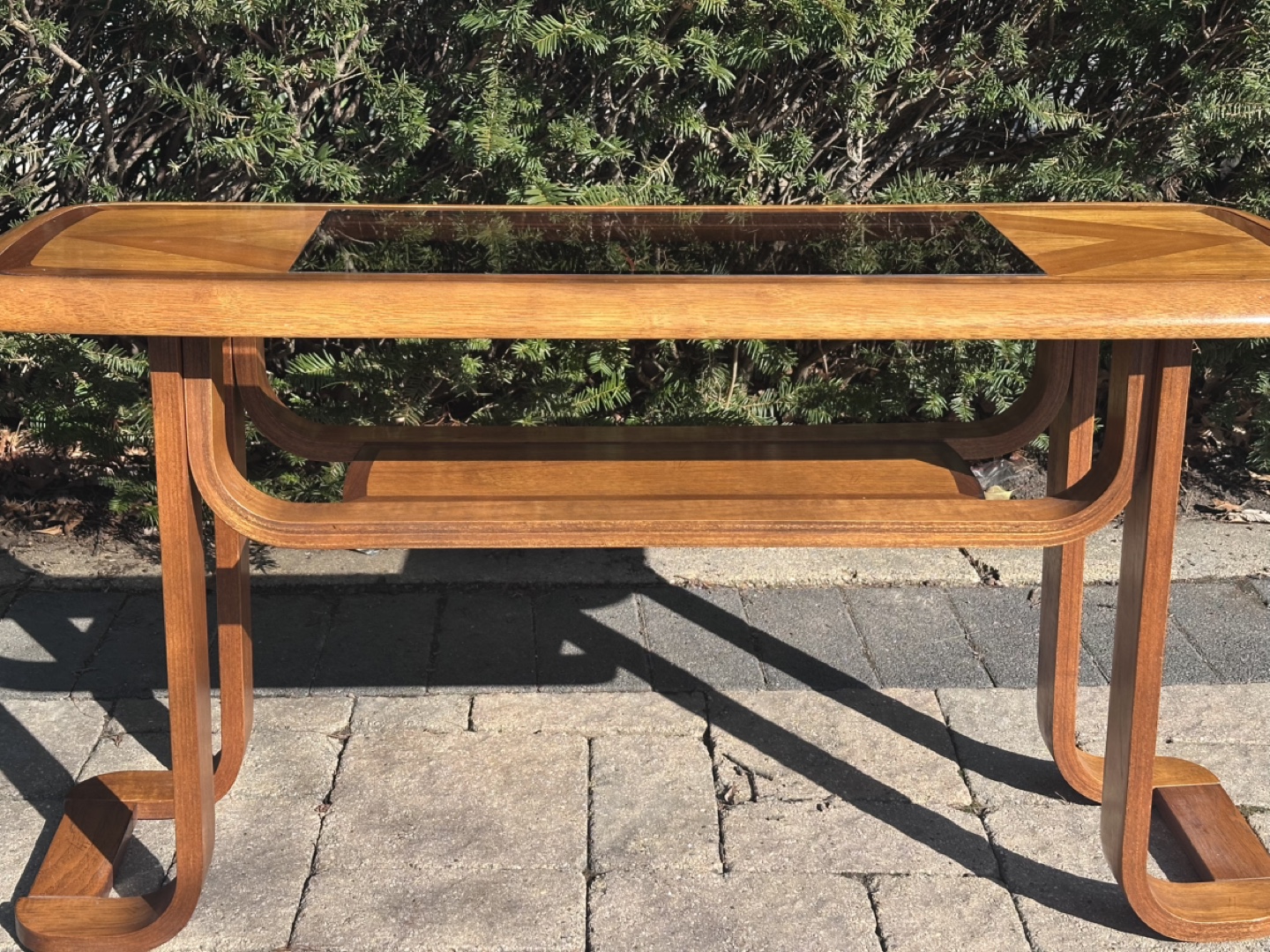 Mid Century Modern MCM bent wood TEAK table - photo 3