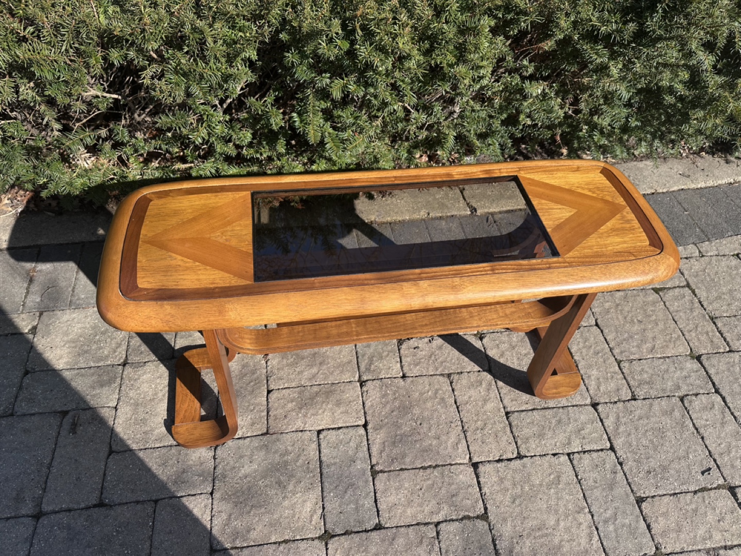 Mid Century Modern MCM bent wood TEAK table - photo 4
