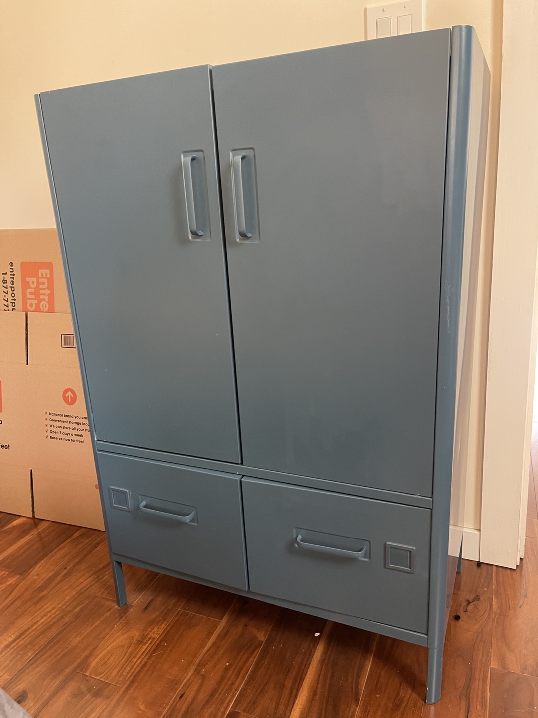 Ikea cabinet IDÅSEN Cabinet with doors and drawers, blue