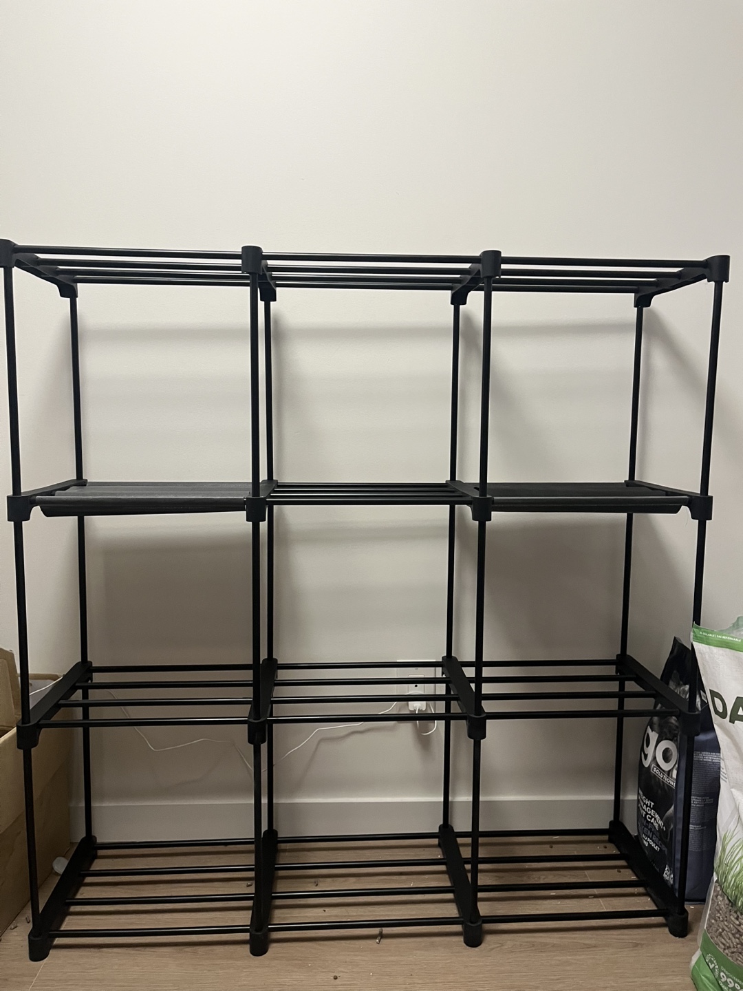 9-Cube Black Storage Shelf Organizer