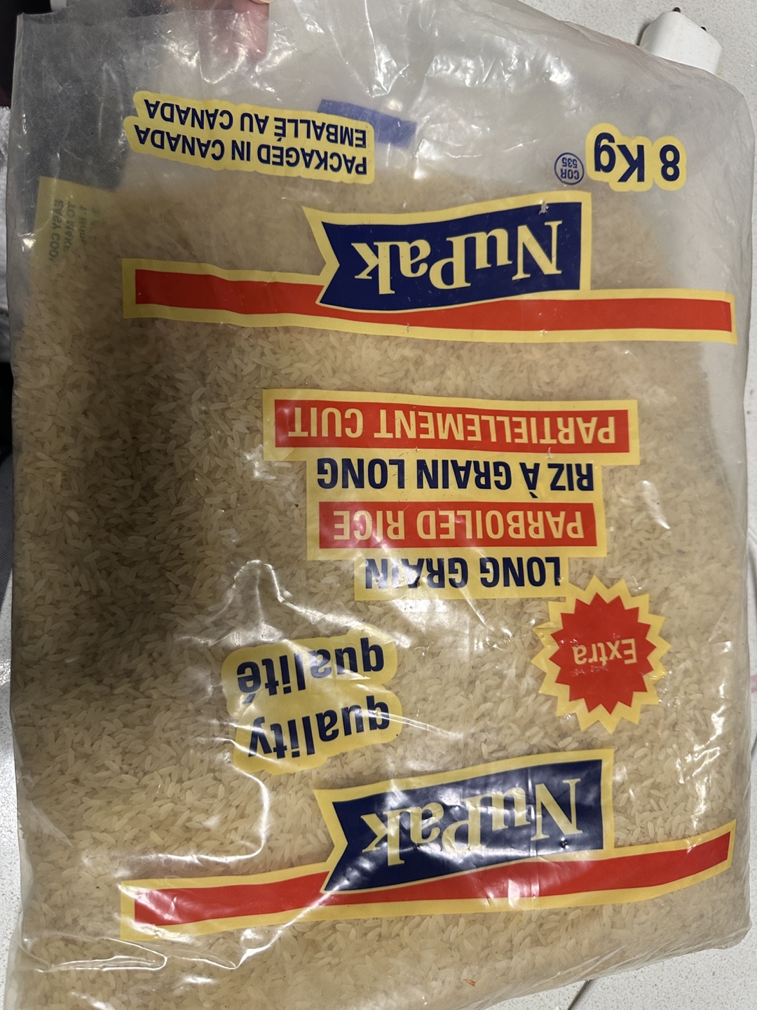 8kg Bag of Nupak Parboiled Long Grain Rice