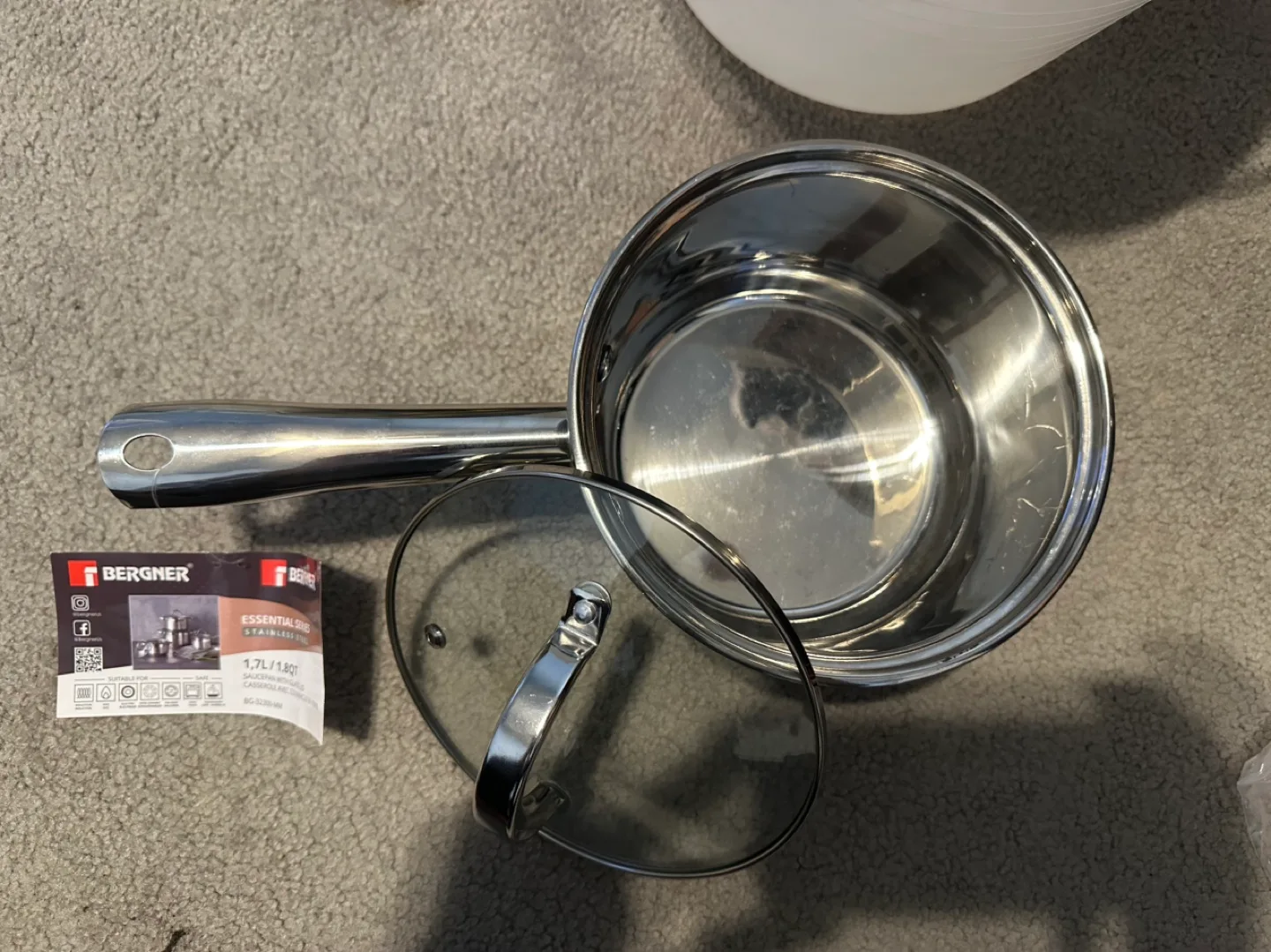 Bergner Essential Series 1.7L Stainless Steel Saucepan with Lid thumbnail