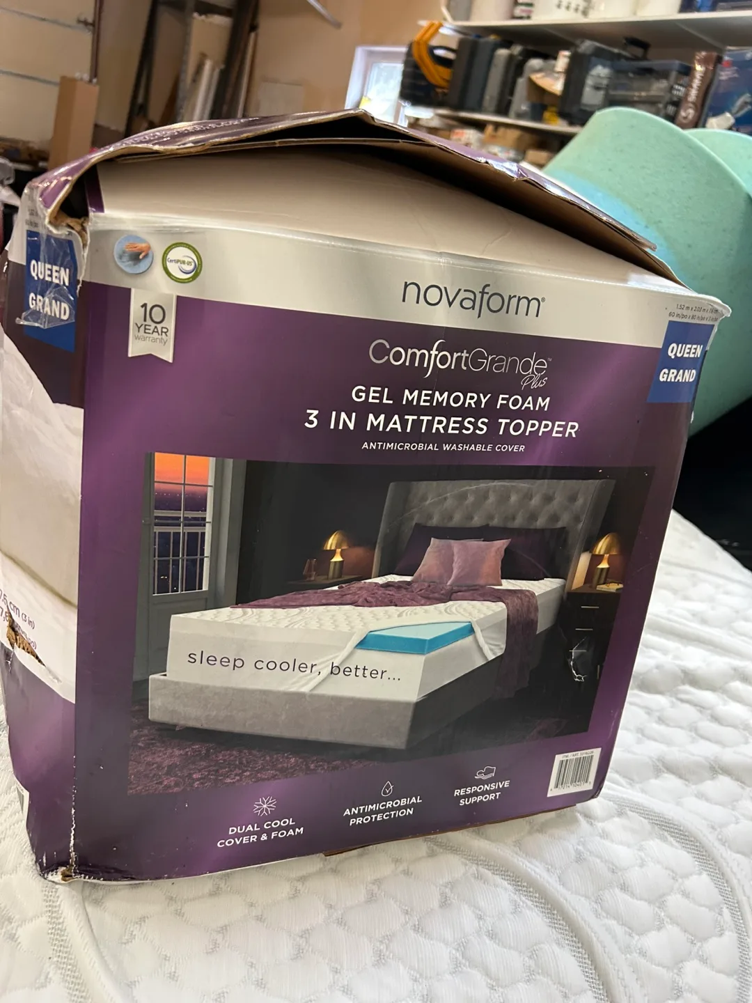 Novaform ComfortGrande Plus 3-inch foam mattress - Queen image indicator(2)