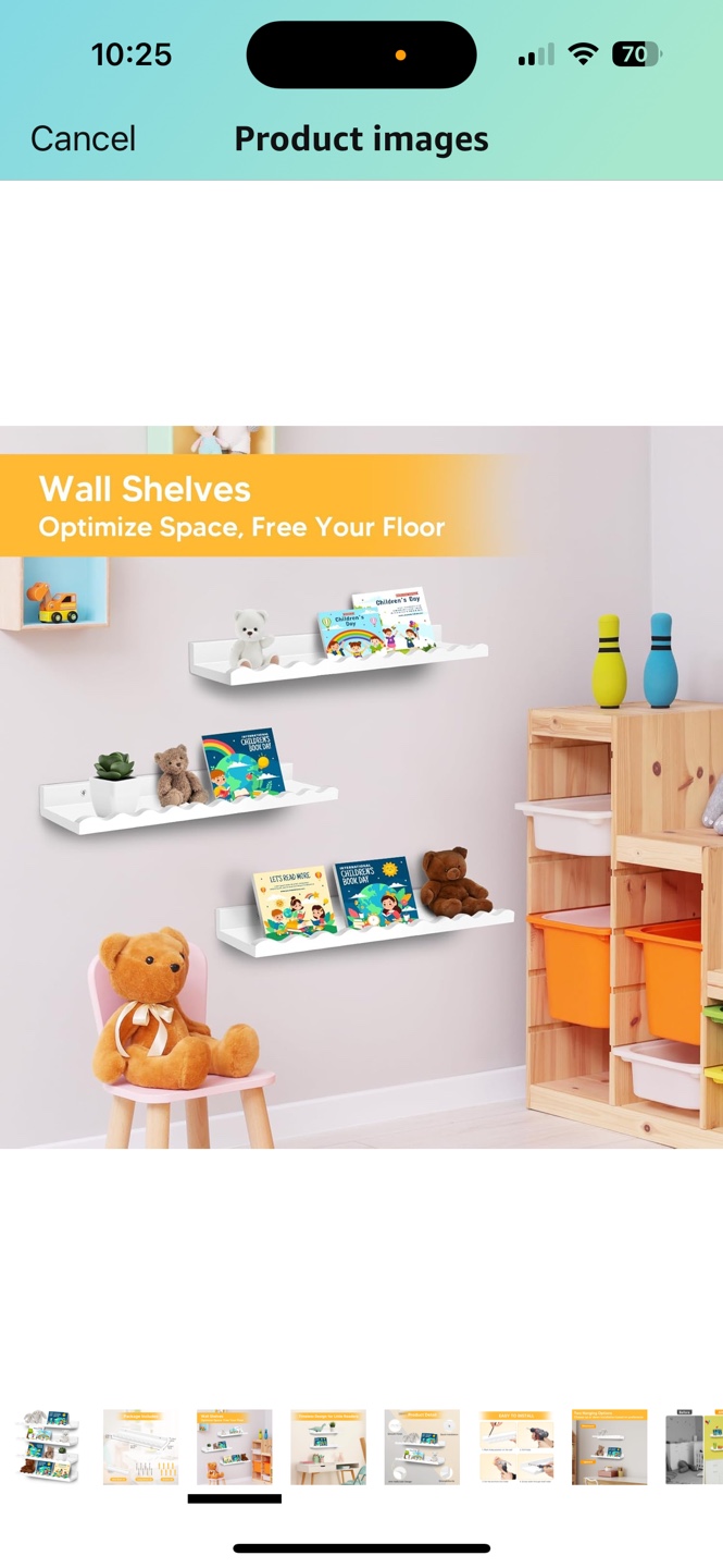 Set of 4 White Floating Shelves - photo 3