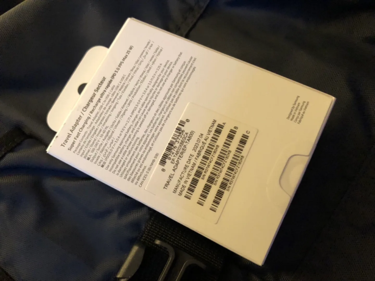 Samsung 25W super fast Travel Adapter + USB-C to USB-C cable set image indicator(2)