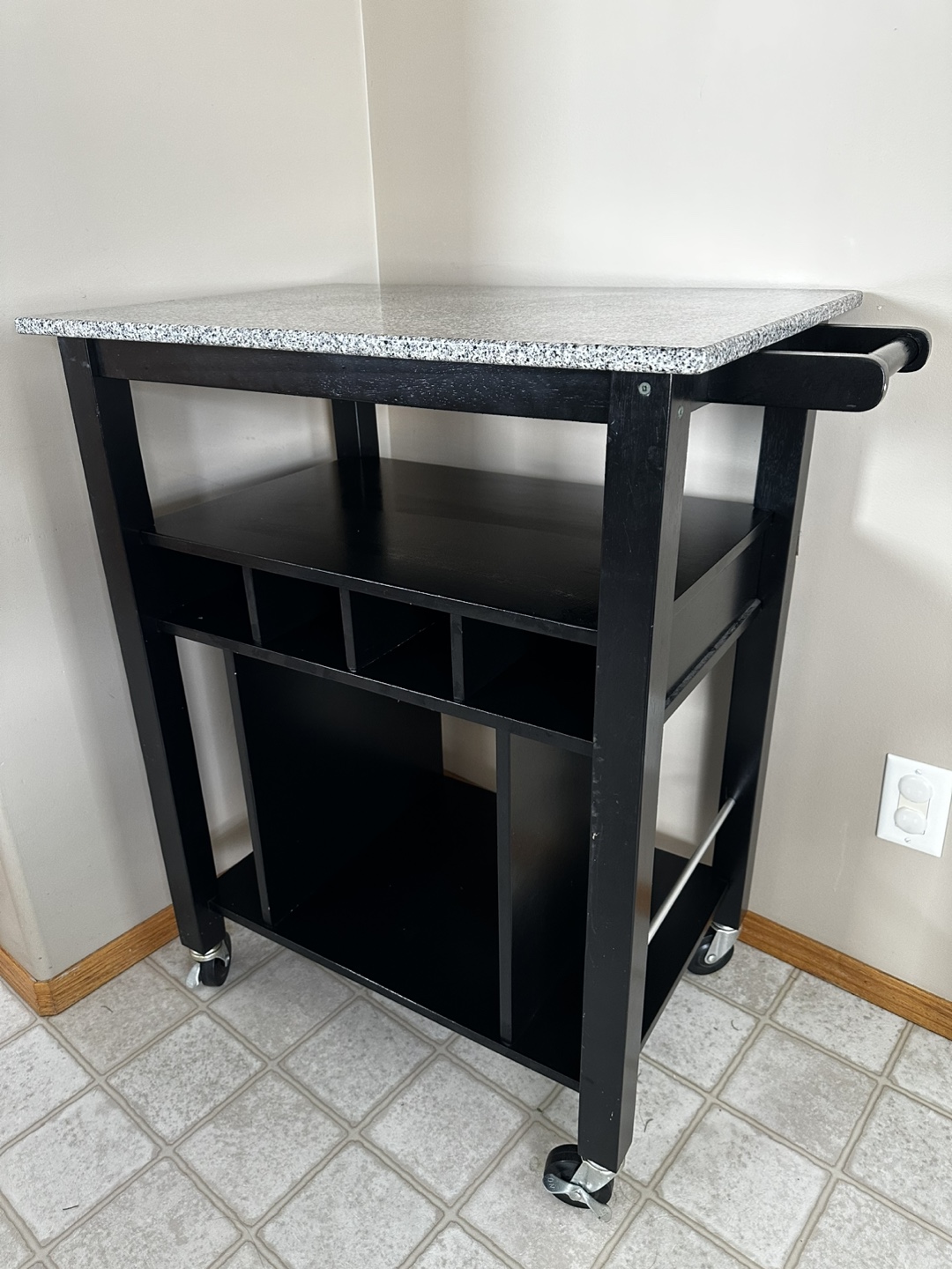 Kitchen Island Cart with Granite Top