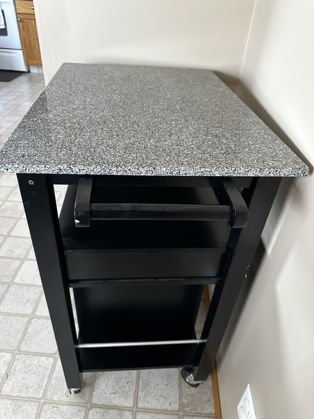 Kitchen Island Cart with Granite Top - photo 2