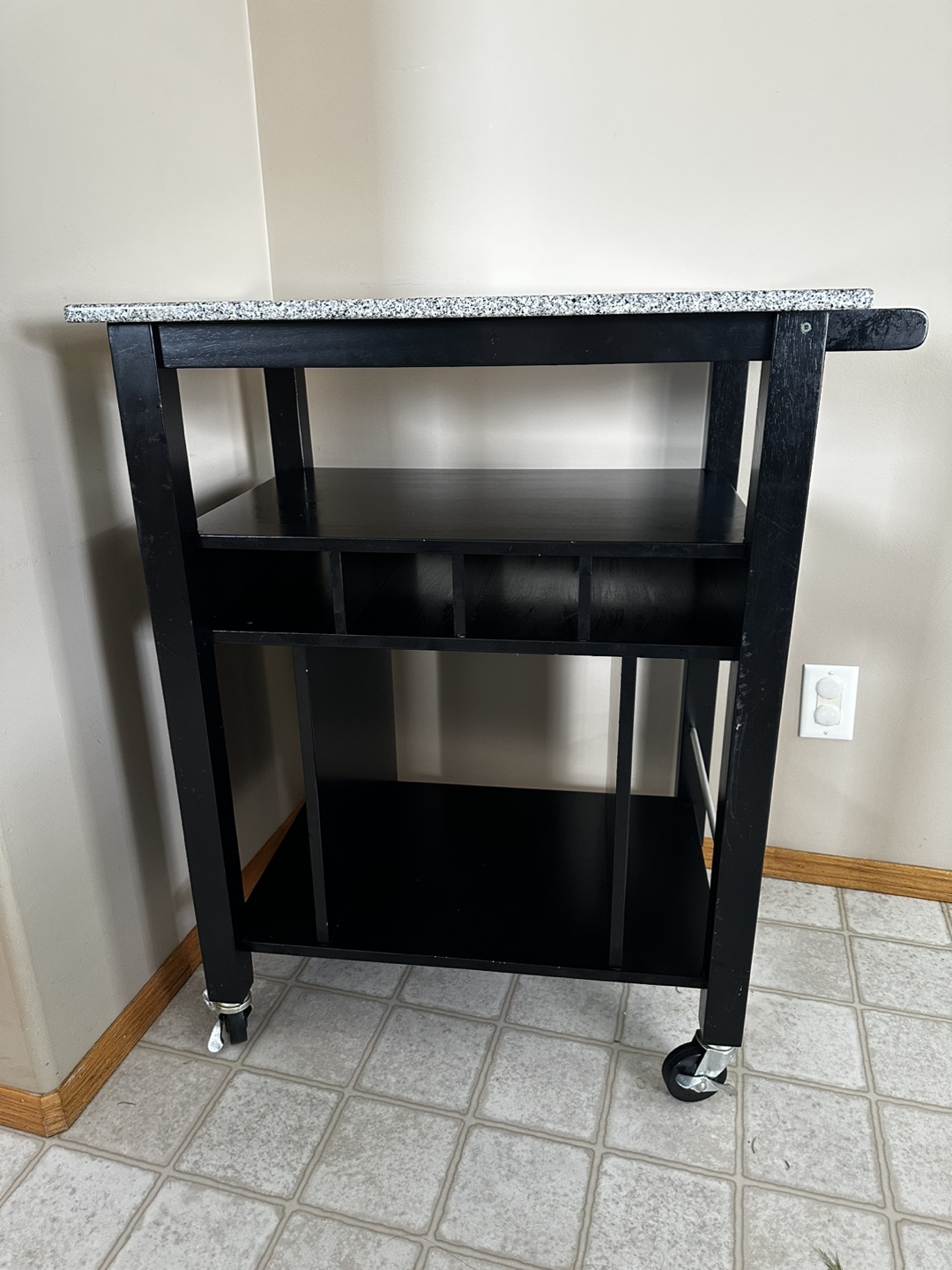 Kitchen Island Cart with Granite Top - photo 3