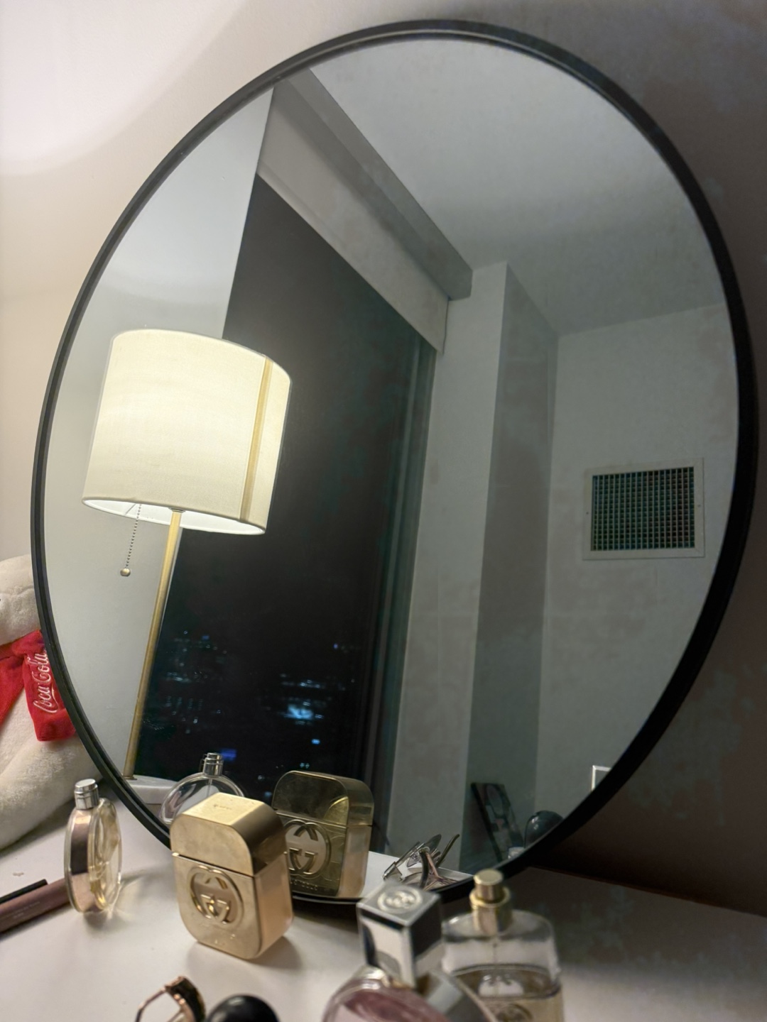 Round Black Framed Wall Mirror - photo 2