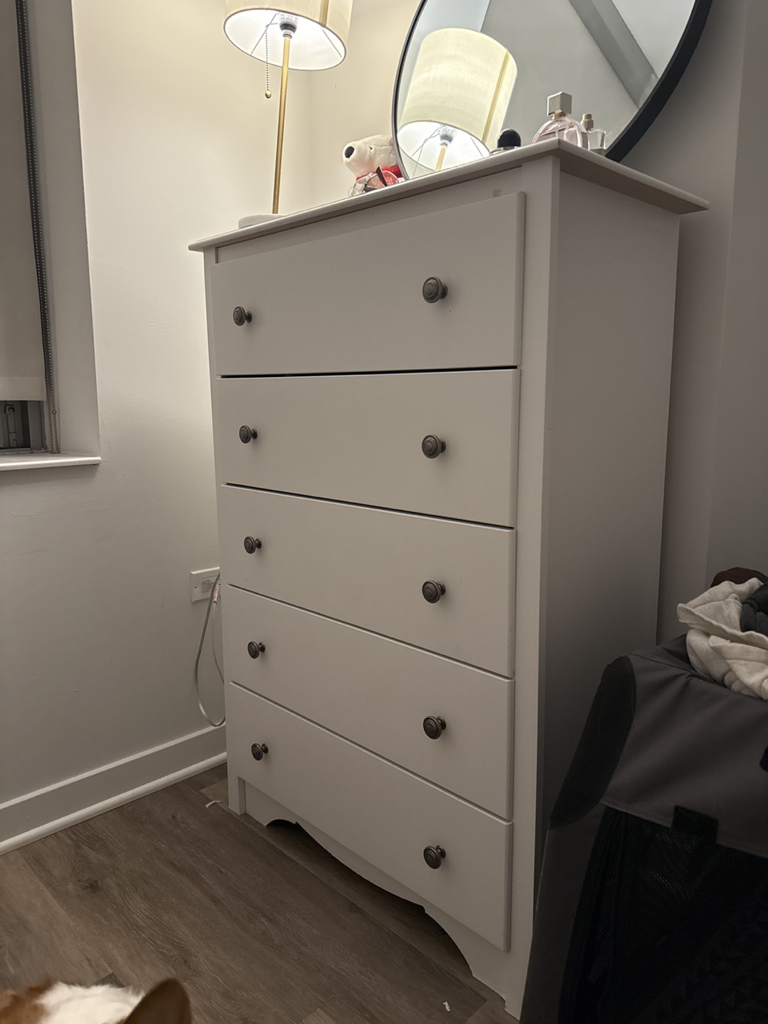 White 5-Drawer Chest