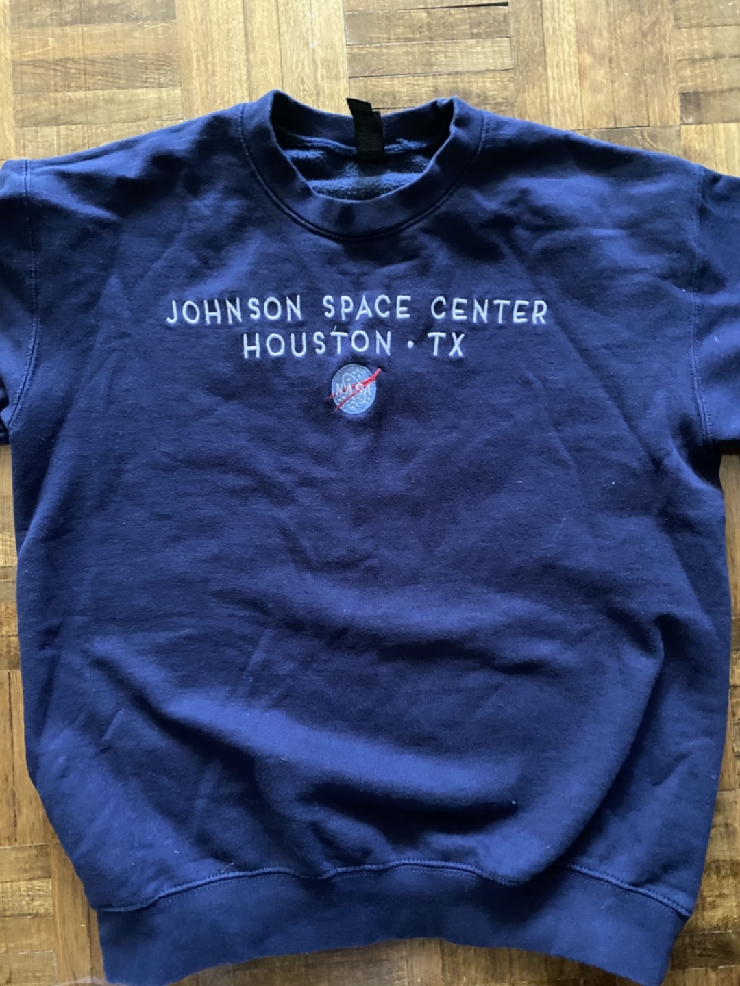 New - NASA Johnson Space Center Crewneck Sweater Navy - photo 3