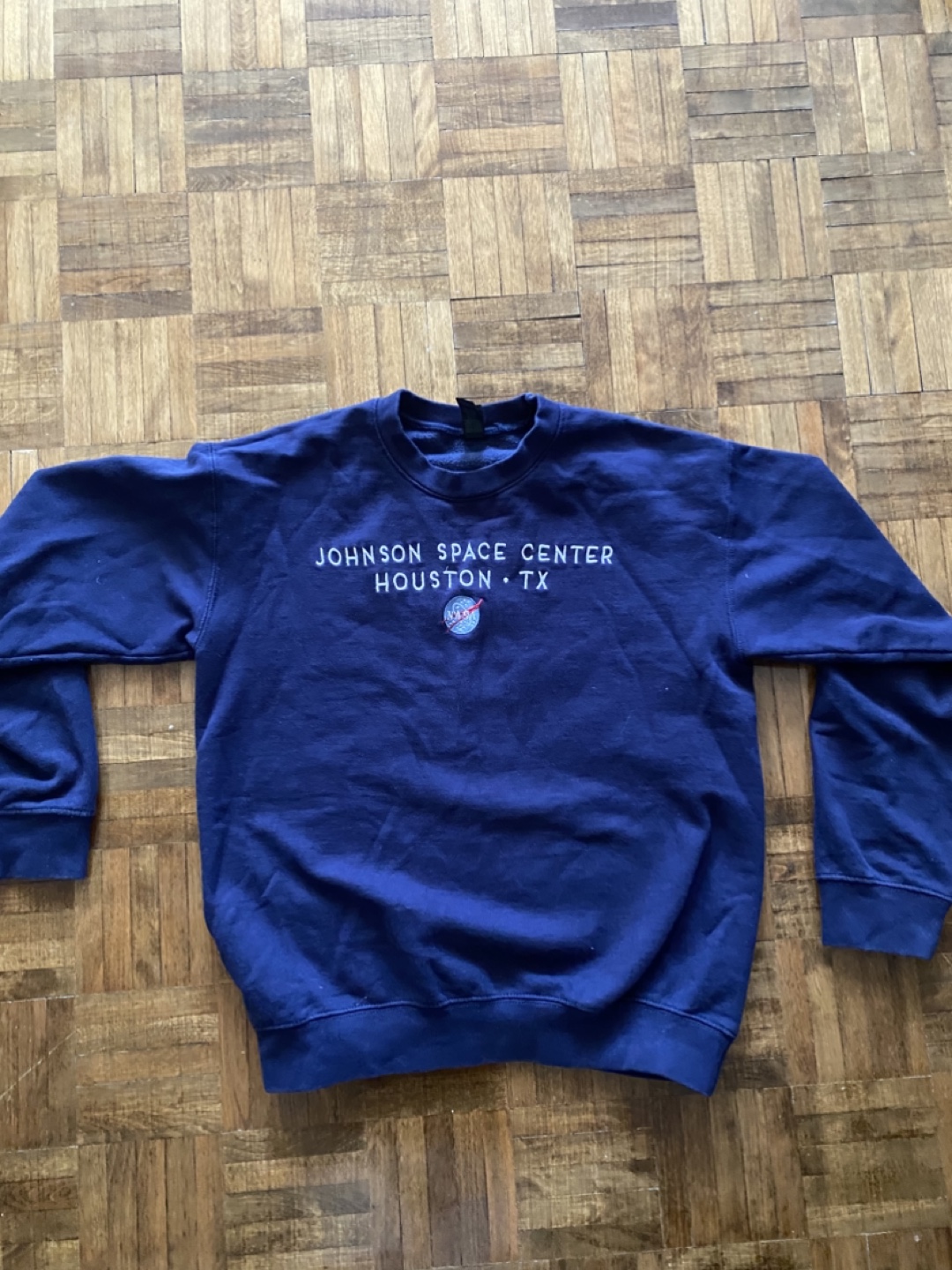 New - NASA Johnson Space Center Crewneck Sweater Navy - photo 2