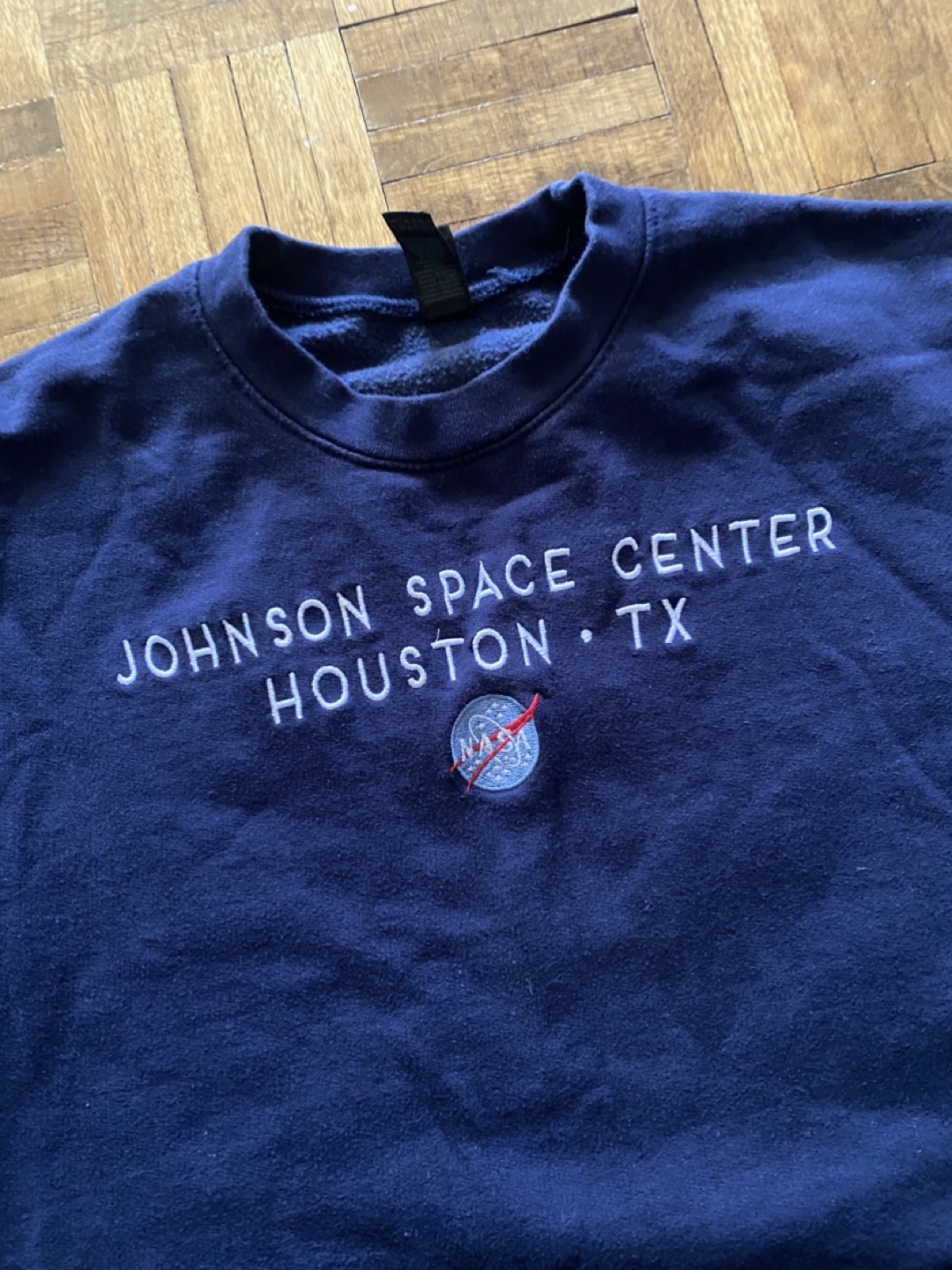 New - NASA Johnson Space Center Crewneck Sweater Navy