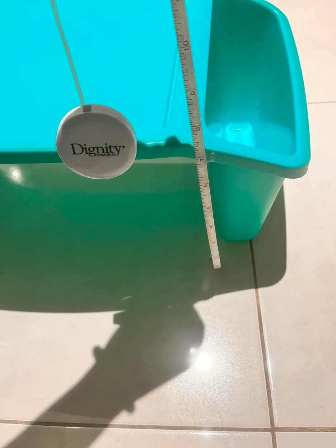 Teal Plastic Overbed Table with Cup Holder image indicator(5)