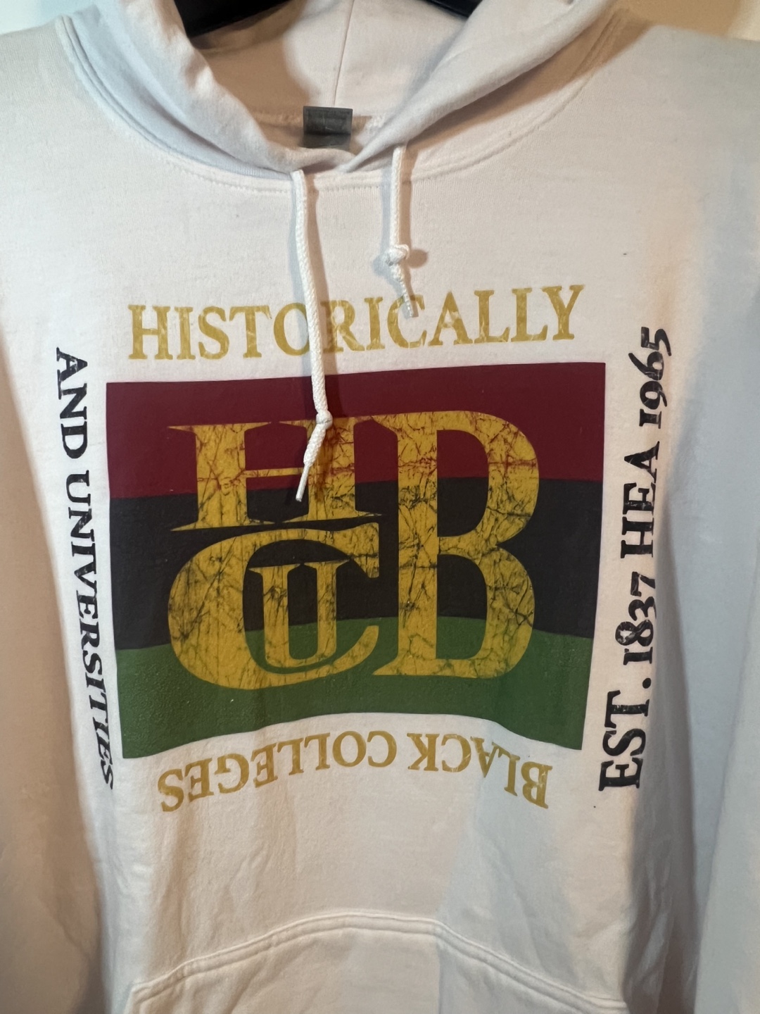 White HBCU Hoodie 2XL